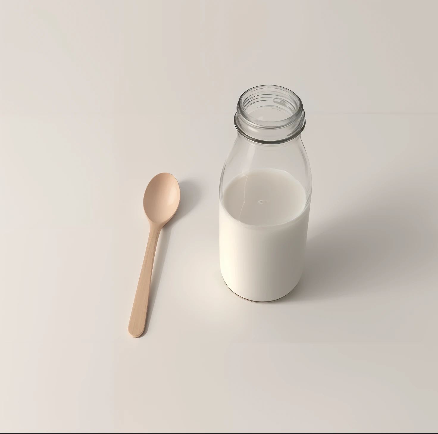 Instagram feed , Aesthetic minimalism, Milk in bottle, bottle , Spoon , Aesthetic  , Perfect, Ultra Hd , 8k