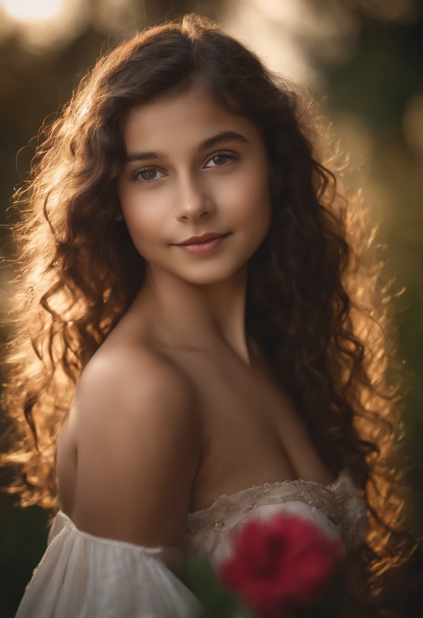 Cinematographic film frame (Raw photo: 1.3) of (Ultrarealistic: 1.3) naked_girl, 13_years old, smiling, high definition, blurred_background, flower, hair_flower, hair_adornment, big_breasts, full_lips, long_curly_black_hair, looking_to_the side, abdomen, navel, photorealistic, realistic, Red flower,
shaved_pubes, open_legs, feet, shallow depth of field, vignette, highly detailed, high budget, bokeh, cinemascope, moody, epic, gorgeous, film grain,