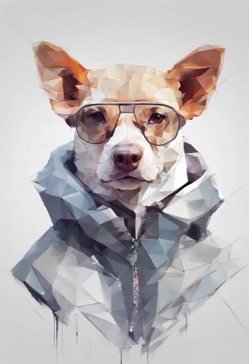 Perfect alignment, Cute animals in jackets,Crystal vases,Rose blossom, Wear sunglasses, Tolerable, standing position, abstract beauty, centered, Looking at the camera, Facing the camera, Near-perfect, Dynamic, highly detaild, silky, Sharp focus, 8K, High-definition resolution, Illustration, art by Carne Griffiths and Wadim Kashin, White background