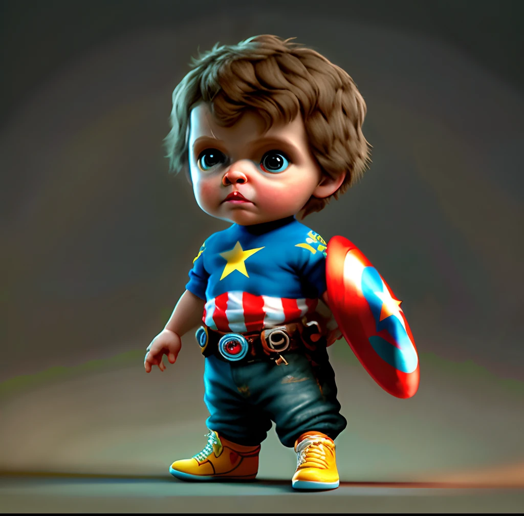 CBZBB,  superhero,personagem,Pescador, pouco, Beautiful, Arte Devian, Artstation on trend, Arte Digital, circunstanciado, Pescador, Realistic, Humanoid, character, tiny,Cinematic sho,cinematic lights,American Captain, parece feliz