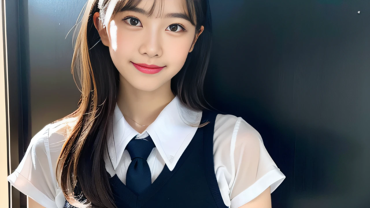 (((32ｋ,high detal,high-detail、​masterpiece,Attention to detail,full body Esbian,独奏))),Raw photo & realistic atmosphere,beautiful dark blue eyes,Detailed mouth,Glossy lips,Detailed eyebrows,Eyes drawn in detail with soft white skin that shines in every detail、azure eyes,Very beautiful eyes,Detailed lips、Very beautiful face,Very well-formed face、Lifelike face,shiny beautiful lips, Realistic Young Gravure Idol, very beautiful school girl, , Young gravure idols, Young Gravure Idol, Beautiful and very cute mature１6 year old schoolgirl,the whole body is wet,dripped out,with a flushed face,Incredibly beautiful, Sexy and classy１6-year-old girl,semi-long brown shiny hair,wetting hair,Fine water droplets shining on hair,(Looking at the camera：1.4）,shores,（A sexy,Healthy toned body,HDT Vision Japan HDT Vision Black HDT Vision Black HDTV Black HDTV HDTV Black HDTV Black HDTV HD HD TV Uniform,well-shaped breasts that are slightly larger,,,Mature body, I'm anxious and about to cry,Moist eyes,cold smile,glareing,The sparkling face is also beautiful,High-resolution arm,,high-definition fingers,：1.5）,（The chest of the uniform opens sexyly,Wearing black pantyhose、Sit with your feet on,High school girl in elegant black and blue uniform sitting upright、Lifting the skirt in embarrassment：1.8）、エロ、show breast、barechested