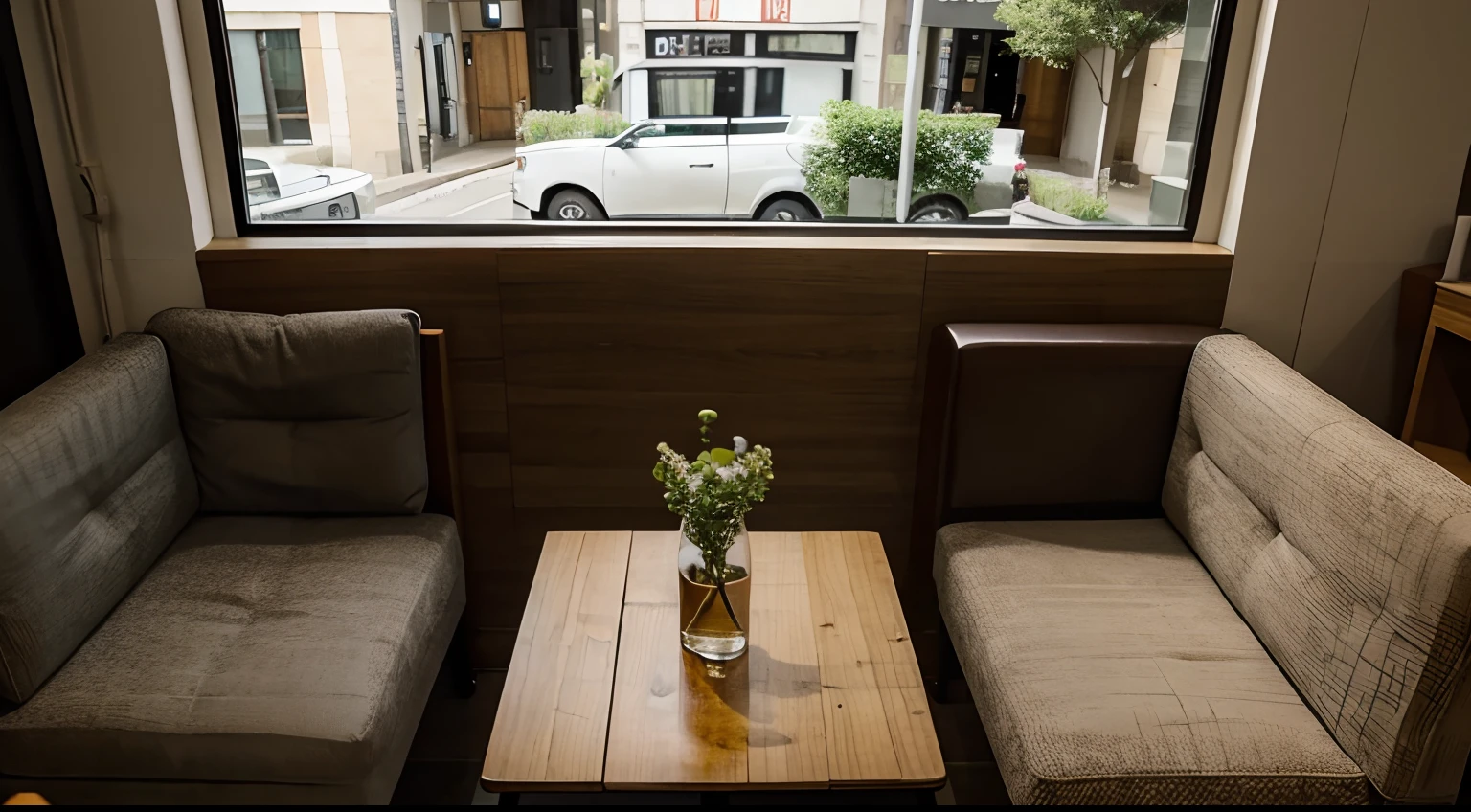 cafes、a chair、The table、sofas
