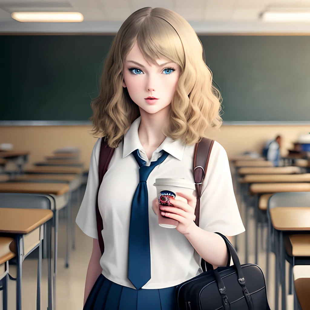 Taylor Swift as a stereotypical popular girl in school