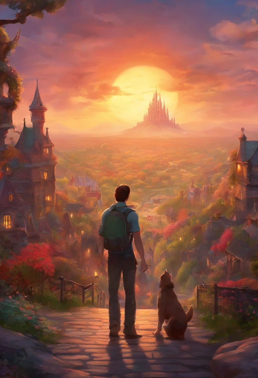 creates a Disney Pixar movie, where the Computer Man comes out carrying a fearful computer on a street with many mens zombies hyper-realistic hyper-detailed masterpiece 8k