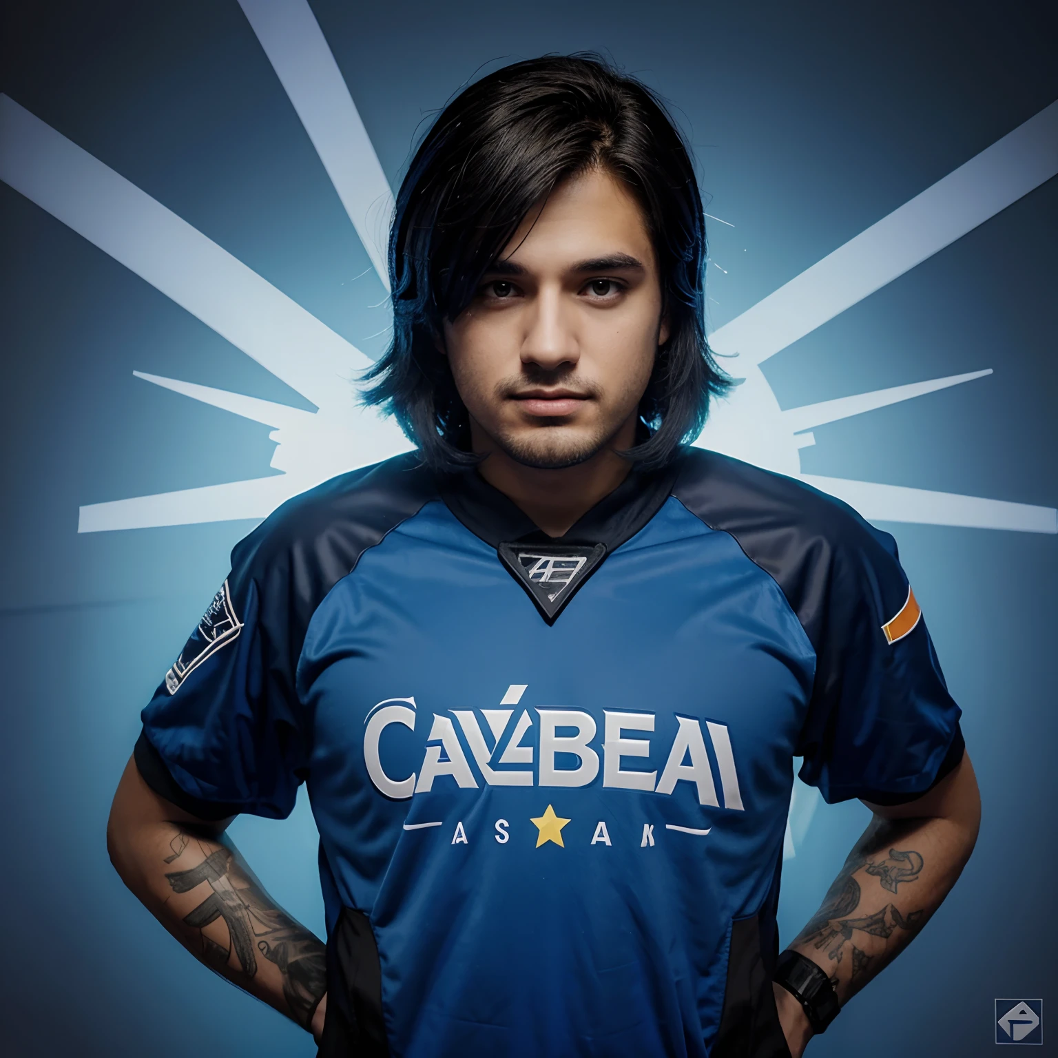 Gabe peixe streamer da Twitch escrevendo uma em um caderno com a caneta azul