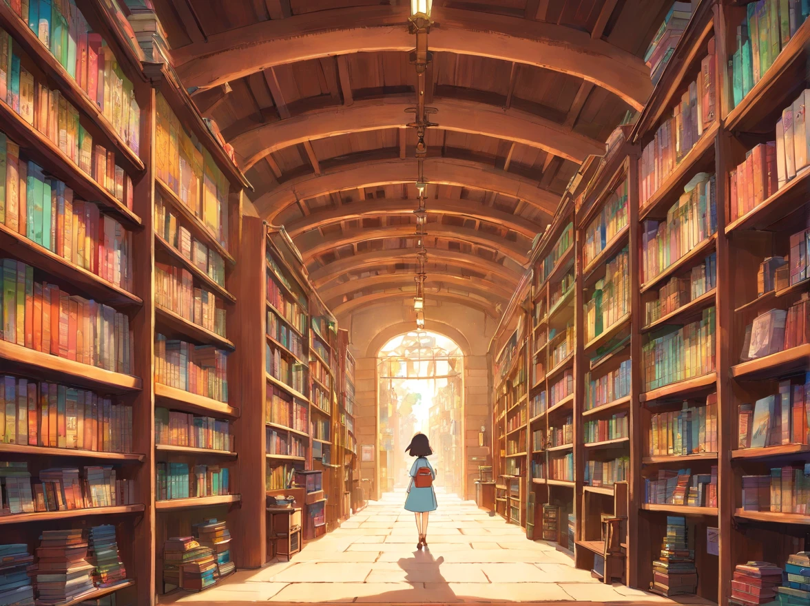 there is a large open book store with many books on shelves, vast library, dezeen showroom, dezeen, endless hallways and bookshelves, interior, liminal bookshop, a wide full shot, su fu, white map library, endless books, infinite library, by Dietmar Damerau, sha xi, an architectural, books cave