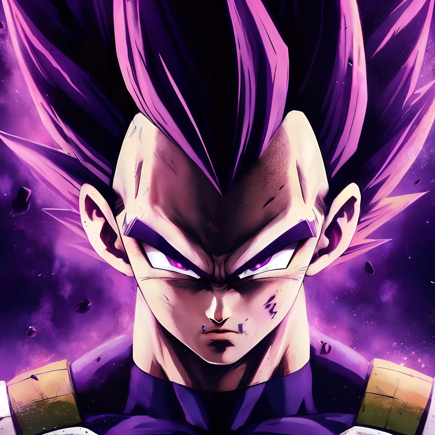 Hyperrealistic version of Vegeta, hyperdetailled, hyperrealistic