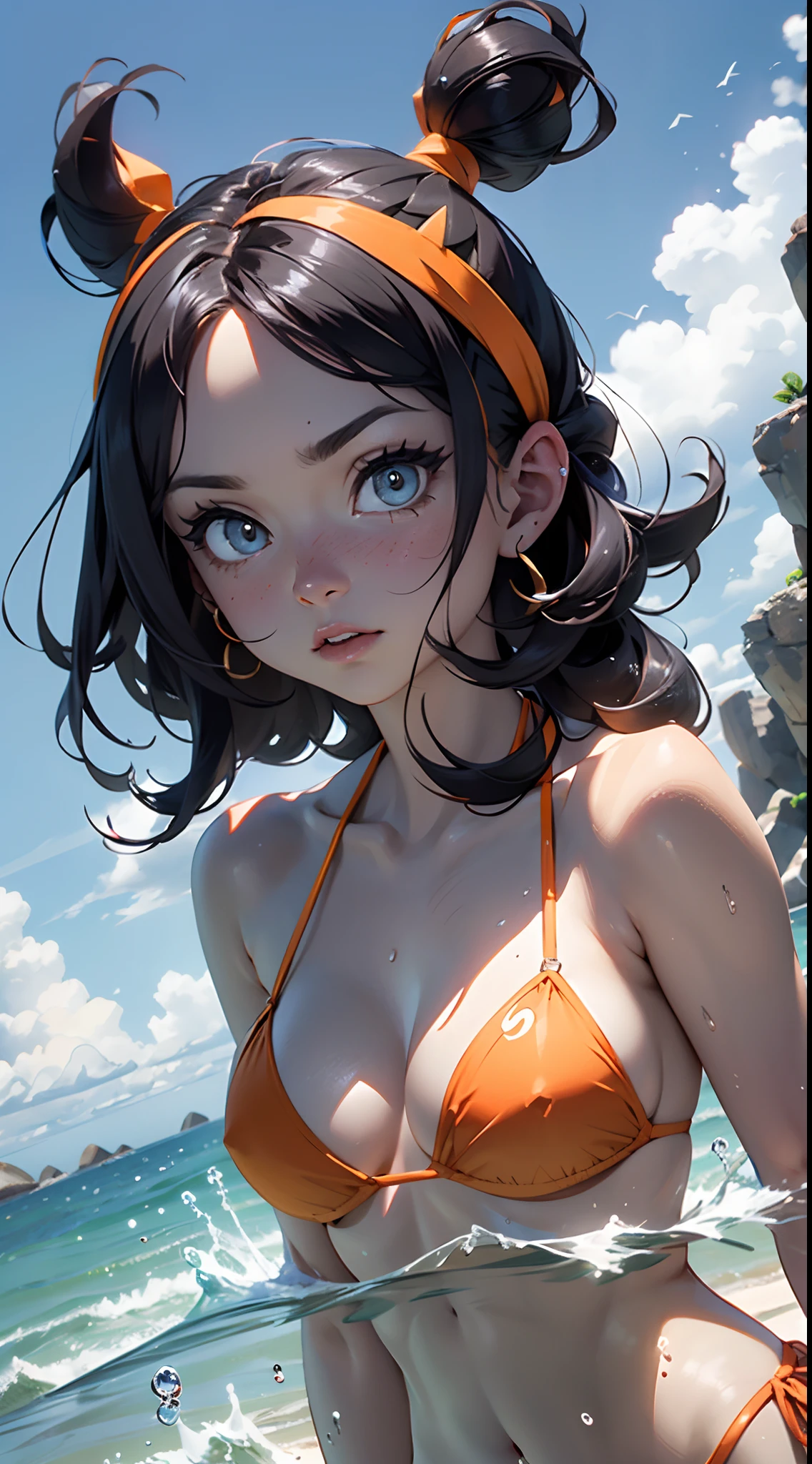 (Hermosa mujer bajo el agua:1 4), sonrojarse, (This (Pokémon:1.4), cabello negro), 3chicas, hembra de piel oscura, swimsuit, besar,peces marinos:1.4 ,(Orange bikini:1.4), dark skin,Tankini, (Brumoso (Pokémon), cabello naranja), (trabajo (Pokémon), cabello azul), Submarino, descalzo,UHD, 8k, 1080p.motor irreal:1.4,UHD,La mejor calidad:1.4, fotorrealista:1.4, textura de la piel:1.4, obra maestra:1.8,obra-prima, mejor calidad,(Beautiful and detailed eye description),(manos:1.4),ojos azules:1.4