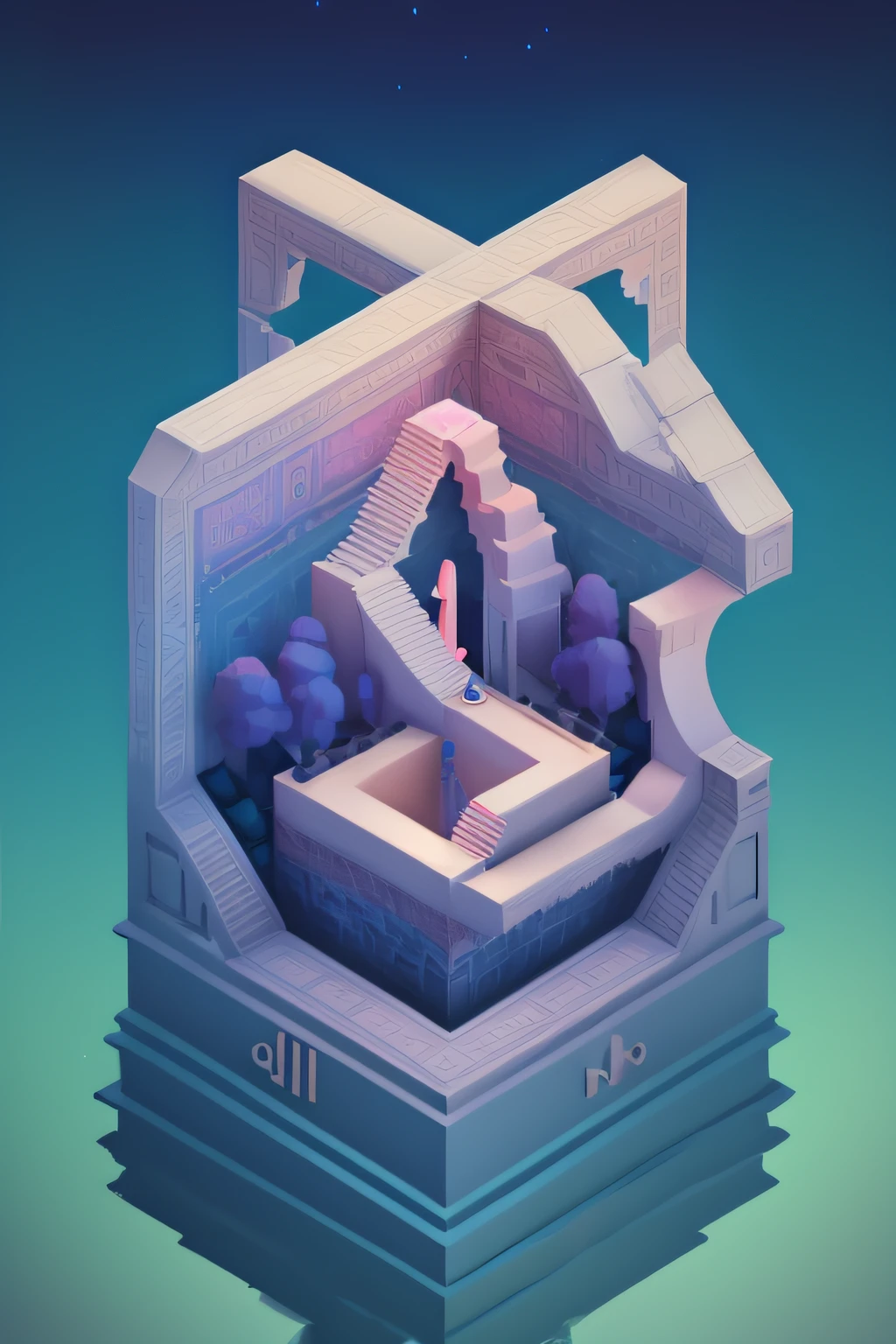 tmasterpiece，monument valley，geomerty，4K Ultra HD, 超高分辨率, (Photorealistic: 1.4), Best quality，tmasterpiece（pastel colour：1.2)