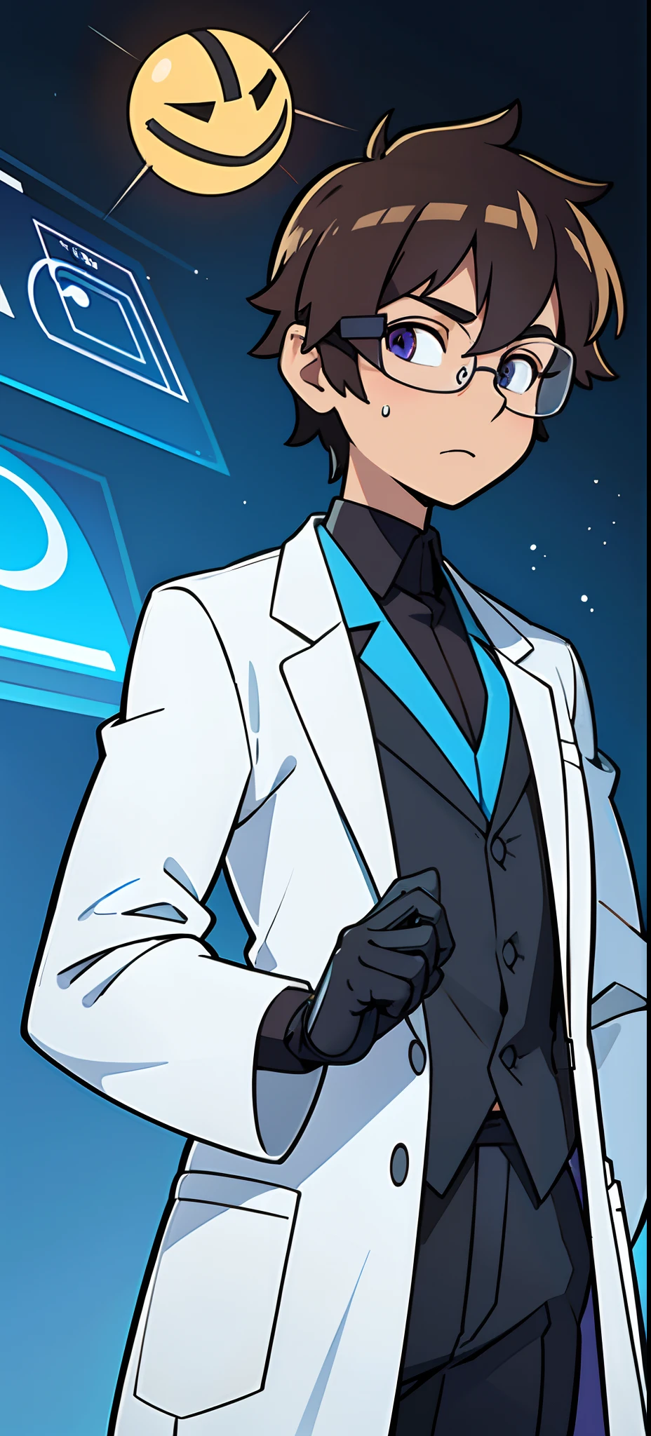 Quantum Engineer: A genius scientist wearing a sleek lab coat and augmented reality glasses, equipped with a variety of gadgets and gizmos. They have the power to manipulate time and space through advanced technology.