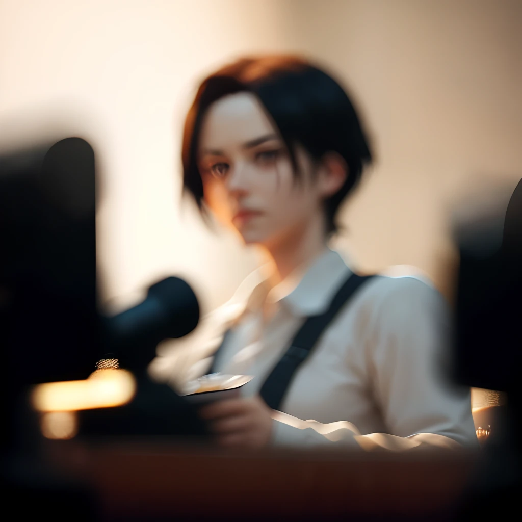 (masterpiece:Levi Ackerman), (extremely intricate:1.3), (realistic), photo of a  (film grain Caubói, blurry background, blurry foreground, bokeh, depth of field, motion blur:1.3), 4k, 8k, hd, hdr