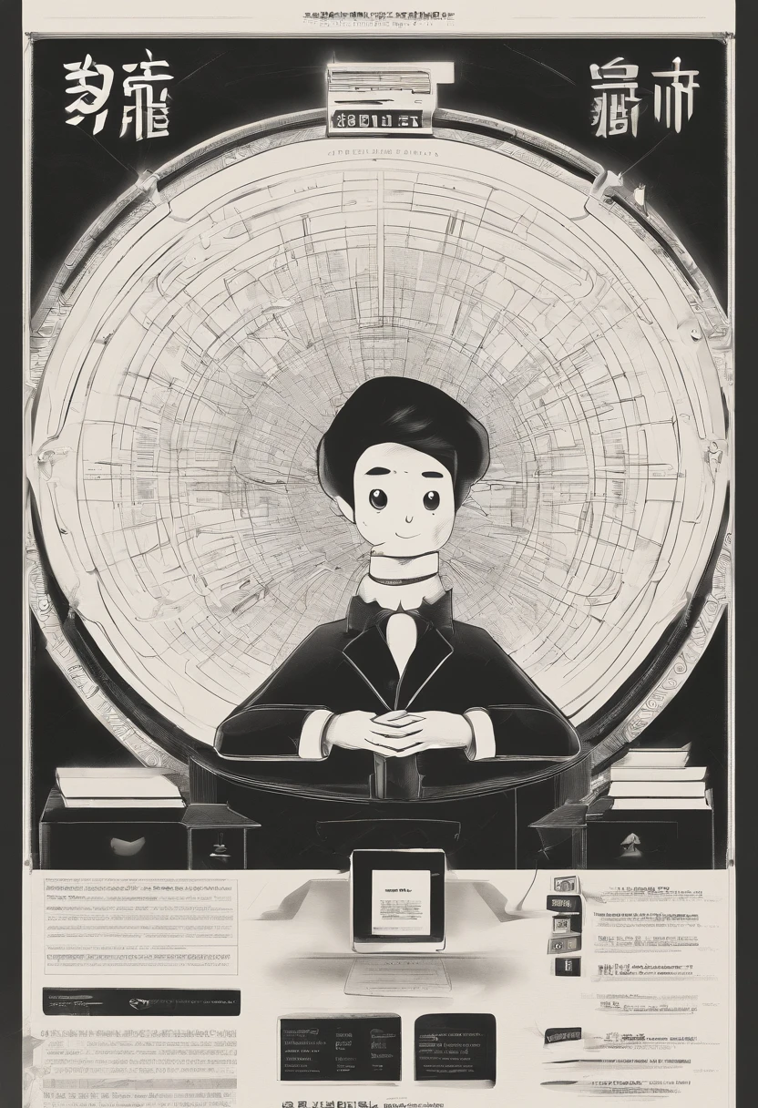 on the white background,A smiling speaker stands in front of a concise podium。The speaker holds the microphone in his right hand,Left finger forward。Behind him,A huge number "6" suspended in mid-air,Represents the sixth term。This simple and clear illustration conveys the heart of the presentation,Focus on simplicity and highlight the topic。