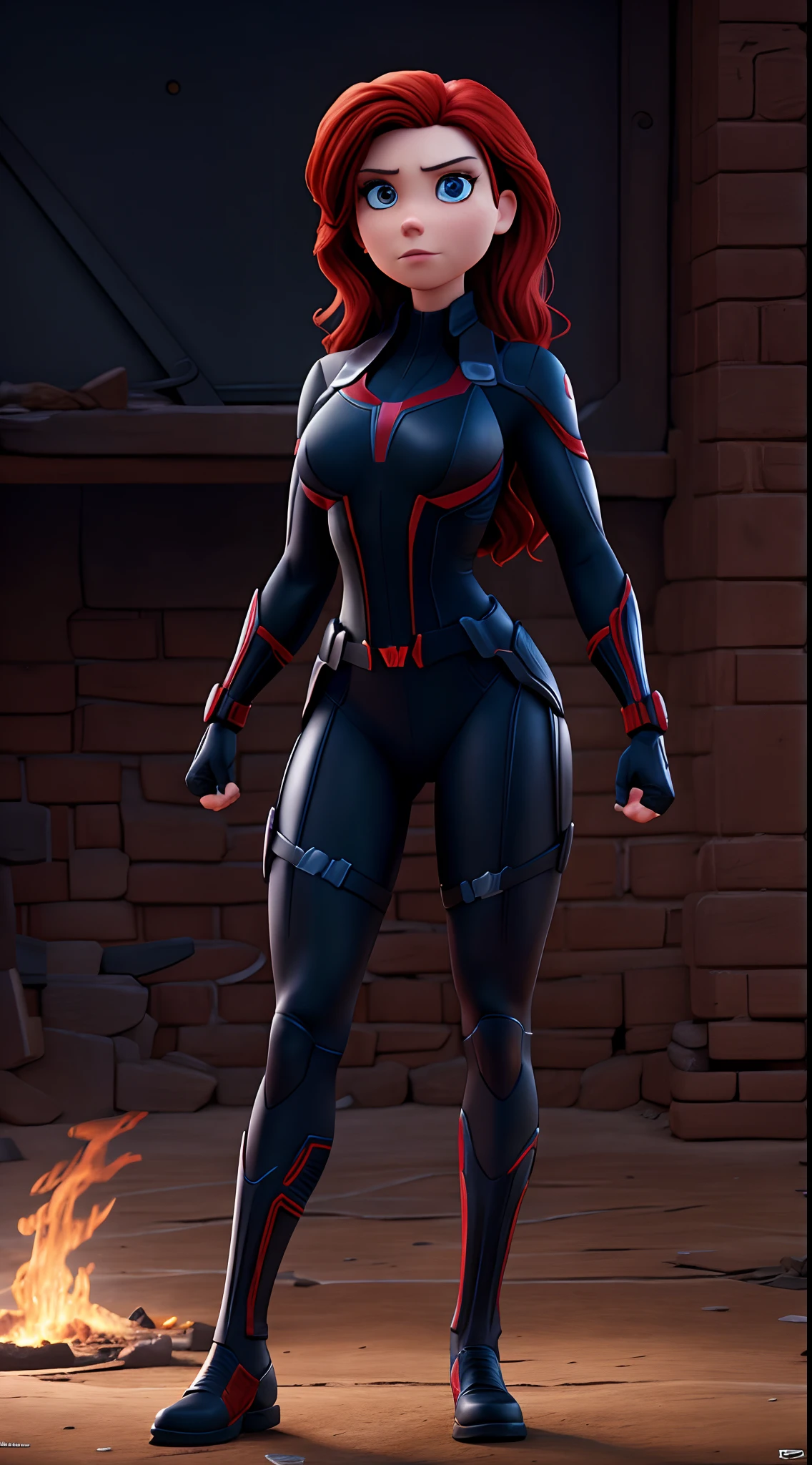Disney Pixar Black Widow Marvel, super strong, muscular, ultra details, HDR, UHD,8K