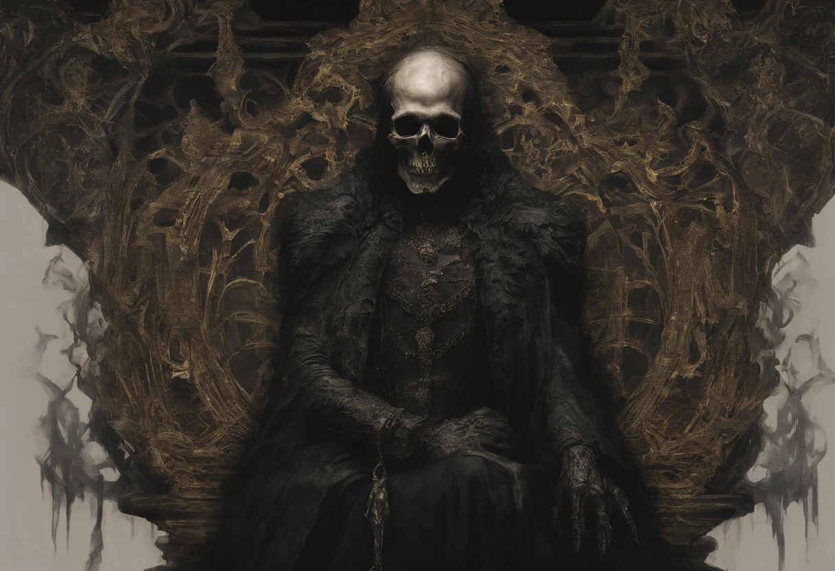 Los magos del primer mundo son un personaje antiguo, en el estilo de bronce oscuro y oro, Hiperdetalle realista, Jorge Stefanescu, Ravencore, Jacek Malczewski, Lucid developments of his themes, Reinos reflejados