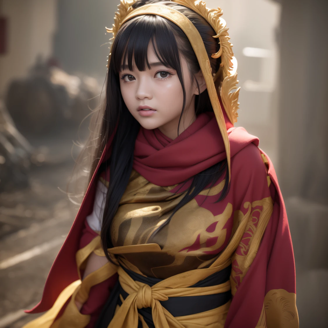 (From the side Side), Small breasts, Side Chest, (Flat chest), (Drooling), (Wet), (Expressionless), (Tears), Looking_at_peeping at the viewer, fashionable beautiful beautiful beautiful girl, Gentle and attractive Chinese beautiful girl, 10 years oldexy collarbone, charming oval face, Double eyelids, Smart Peach Blossom Eyes, Pink lips, Small nose, Bare shoulders, Focus on the face, Close-up of chest, hyper HD, Super detail, Fresh and impressive,CG blockbuster,Asian women pose in colorful bikinis, photorealistic anime girl rendering, detailed face of a asian girl, 3 d anime realistic, Smooth anime CG art, Realistic. Cheng Yi, Realistic anime 3 D style, render of a cute 3d anime girl, Rendu portrait 8k, 3 D rendering character art 8 K, Kawaii realistic portrait,(((Wear thick gold-framed reflective sunglasses))) (Linen batik scarf), Angry fighting stance, looking at the ground, Batik linen bandana, Chinese python pattern long-sleeved garment, rainbowing(Abstract propylene splash:1.2), Dark clouds lightning background,废墟(realisticlying:1.4),Black color hair,Flour fluttering,Telephoto lens high, A high resolution, the detail, RAW photogr, Sharp Re, Nikon D850 Film Stock Photo by Jefferies Lee 4 Kodak Portra 400 Camera F1.6 shots, Rich colors, ultra-realistic vivid textures, Dramatic lighting,8K quality, Girls,Backstreets, Dark clouds lightning background(realisticlying:1.4),Black color hair,, RAW photogr, Sharp Re, Nikon D850 Film Stock Photo by Jefferies Lee 4 Kodak Portra 400 Camera F1.6 shots, Rich colors, ultra-realistic vivid textures, Drama light film CG society。,,Tropical canyon battle scene、Chinese big breasts、Vintage trench coat、three kingdom、ember、100 people、Faraway view、intense battles、high detal、masuter piece、NSFW,Multi-layered long-sleeved gauze garment,Quick-dry vest,Colorful cotton and linen sweater,Red and black snake cloak cloak,Doomsday ruins(废墟)Climb the streets(Armageddon)eyes filled with angry,He clenched his fists