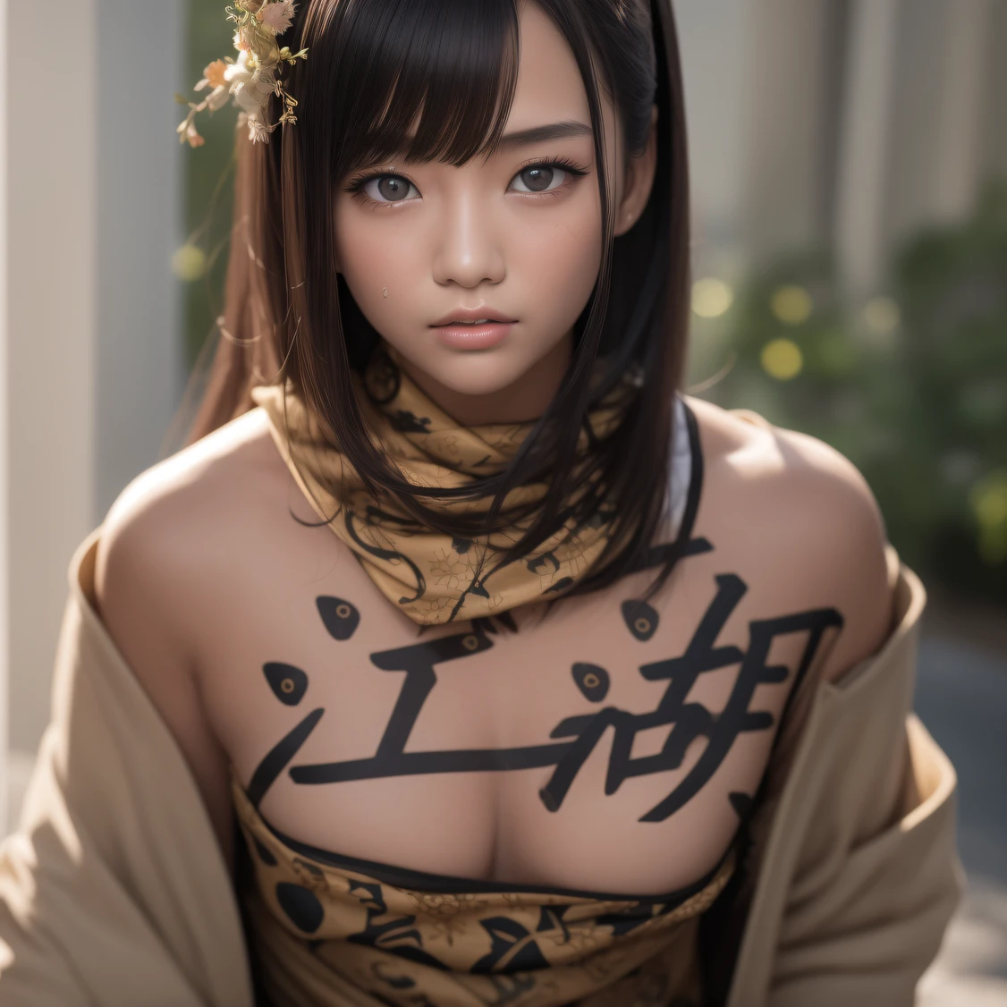 (From the side Side), Small breasts, Side Chest, (Flat chest), (Drooling), (Wet), (Expressionless), (Tears), Looking_at_peeping at the viewer, 10 years old fashionable beautiful beautiful beautiful girl, Gentle and attractive Chinese beautiful girl, 10 years old, delicate sexy collarbone, charming oval face, Double eyelids, Smart Peach Blossom Eyes, Pink lips, Small nose, Bare shoulders, Focus on the face, Close-up of chest, hyper HD, Super detail, Fresh and impressive,CG blockbuster,Asian women pose in colorful bikinis, photorealistic anime girl rendering, detailed face of a asian girl, 3 d anime realistic, Smooth anime CG art, Realistic. Cheng Yi, Realistic anime 3 D style, render of a cute 3d anime girl, Rendu portrait 8k, 3 D rendering character art 8 K, Kawaii realistic portrait,(((Wear thick gold-framed reflective sunglasses))) (Linen batik scarf), Angry fighting stance, looking at the ground, Batik linen bandana, Chinese python pattern long-sleeved garment, rainbowing(Abstract propylene splash:1.2), Dark clouds lightning background,废墟(realisticlying:1.4),Black color hair,Flour fluttering,Telephoto lens high, A high resolution, the detail, RAW photogr, Sharp Re, Nikon D850 Film Stock Photo by Jefferies Lee 4 Kodak Portra 400 Camera F1.6 shots, Rich colors, ultra-realistic vivid textures, Dramatic lighting,8K quality, Girls,Backstreets, Dark clouds lightning background(realisticlying:1.4),Black color hair,, RAW photogr, Sharp Re, Nikon D850 Film Stock Photo by Jefferies Lee 4 Kodak Portra 400 Camera F1.6 shots, Rich colors, ultra-realistic vivid textures, Drama light film CG society。,,Tropical canyon battle scene、Chinese big breasts、Vintage trench coat、three kingdom、ember、100 people、Faraway view、intense battles、high detal、masuter piece、NSFW,Multi-layered long-sleeved gauze garment,Quick-dry vest,Colorful cotton and linen sweater,Red and black snake cloak cloak,Doomsday ruins(废墟)Climb the streets(Armageddon)eyes filled with angry,He clenched his fists