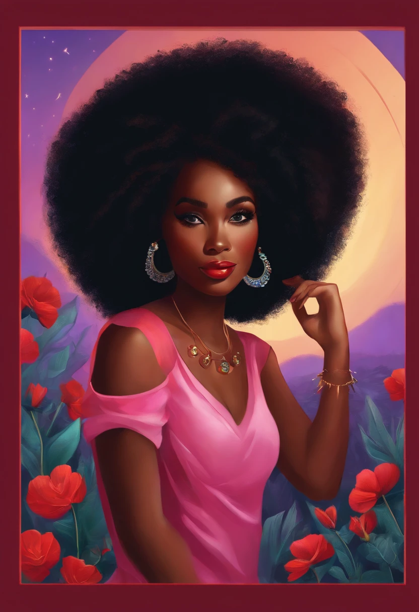 black girl in valentin day