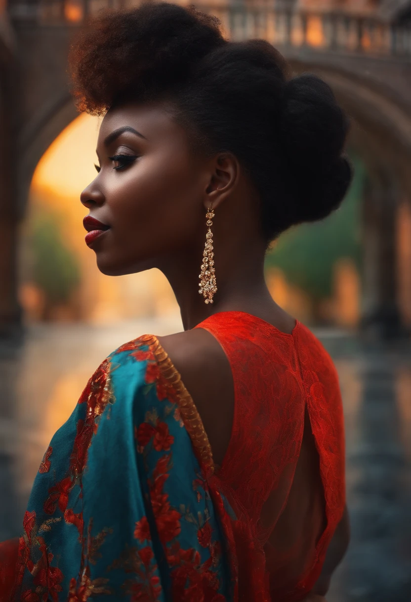 black girl in valentin day