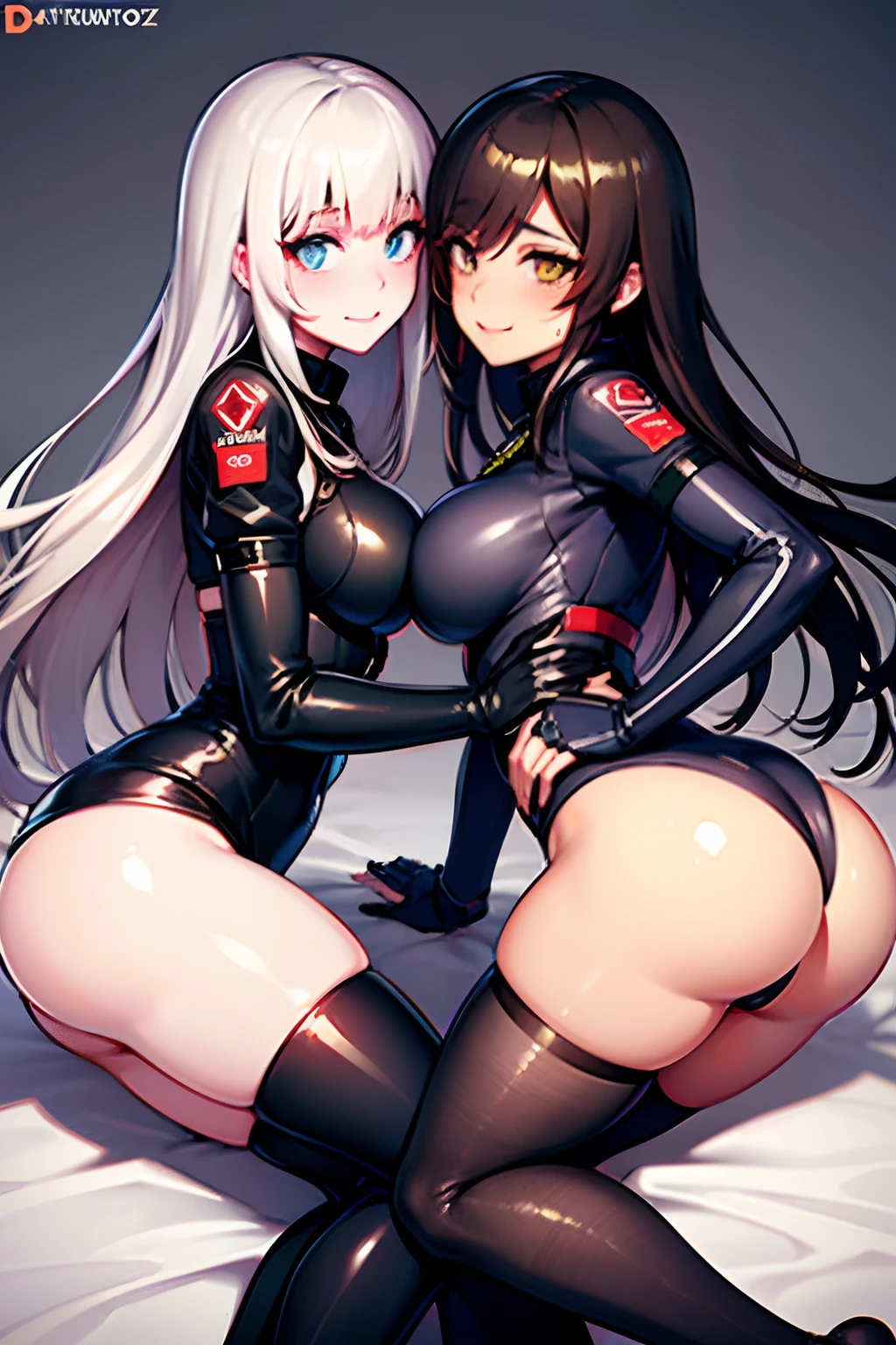 tres mujeres sexys en uniformes militares posando para una foto, Detalles finos. girls frontline, girl front line style, Tendencias en CGVatstation, Artgerm extremadamente detallado, Guweiz en Artstation Pixiv, mujer musculosa