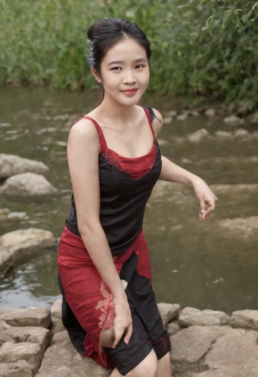 Beggar women，（58 years old，Chinese women），slightly fat big breasts，Zhao Lijuan，Juanzi，Sexual hunger and thirst，with short white hair，Rural women，((burly build))，Very tall,Tall and burly（Height 1.9m），（（long leges）），Wearing a tattered ancient Chinese embroidered camisole vest（short red dress），（Like a beggar），Remove your pants，Remove clothes，（Tearing tattered skirts），shoes（The barefoot），Tiptoeing（Tiptoeing），（Tearing a tattered belly pocket），with intense rain，Get wet all over your body，Rainy days，（The whole body is completely soaked：2），Sit on a stone chair on a bluestone slab in the field（Mossy），（Open legs：1.4），（M-shaped legs：1.6），Recline back，（Face the audience with open legs：1.8），tmasterpiece，超高分辨率 ,( Photorealistic :1.4）， tmasterpiece， （Faraway view：1.8），（Full-body photography：1.8），（front-facing view：1.8），（realisticlying：1.4）， smiling wryly， The mouth opens wide，Dark night
