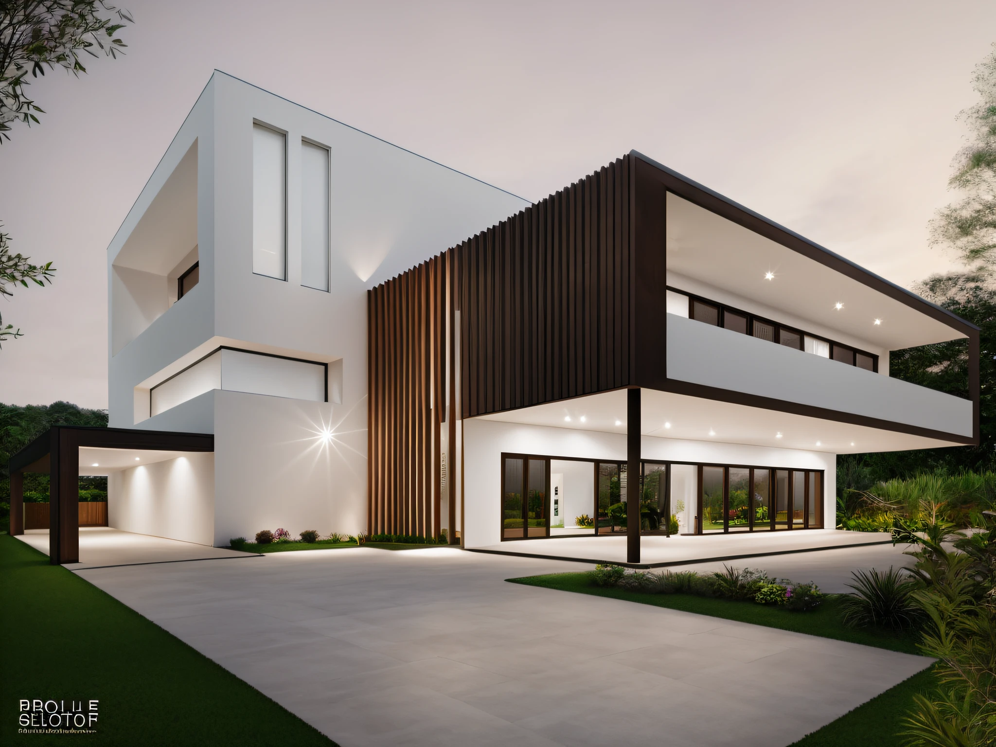 (super detailed) realistic photo of villa, outdoor,exterior design, best render, 24mm, f1.8, light, wide angle