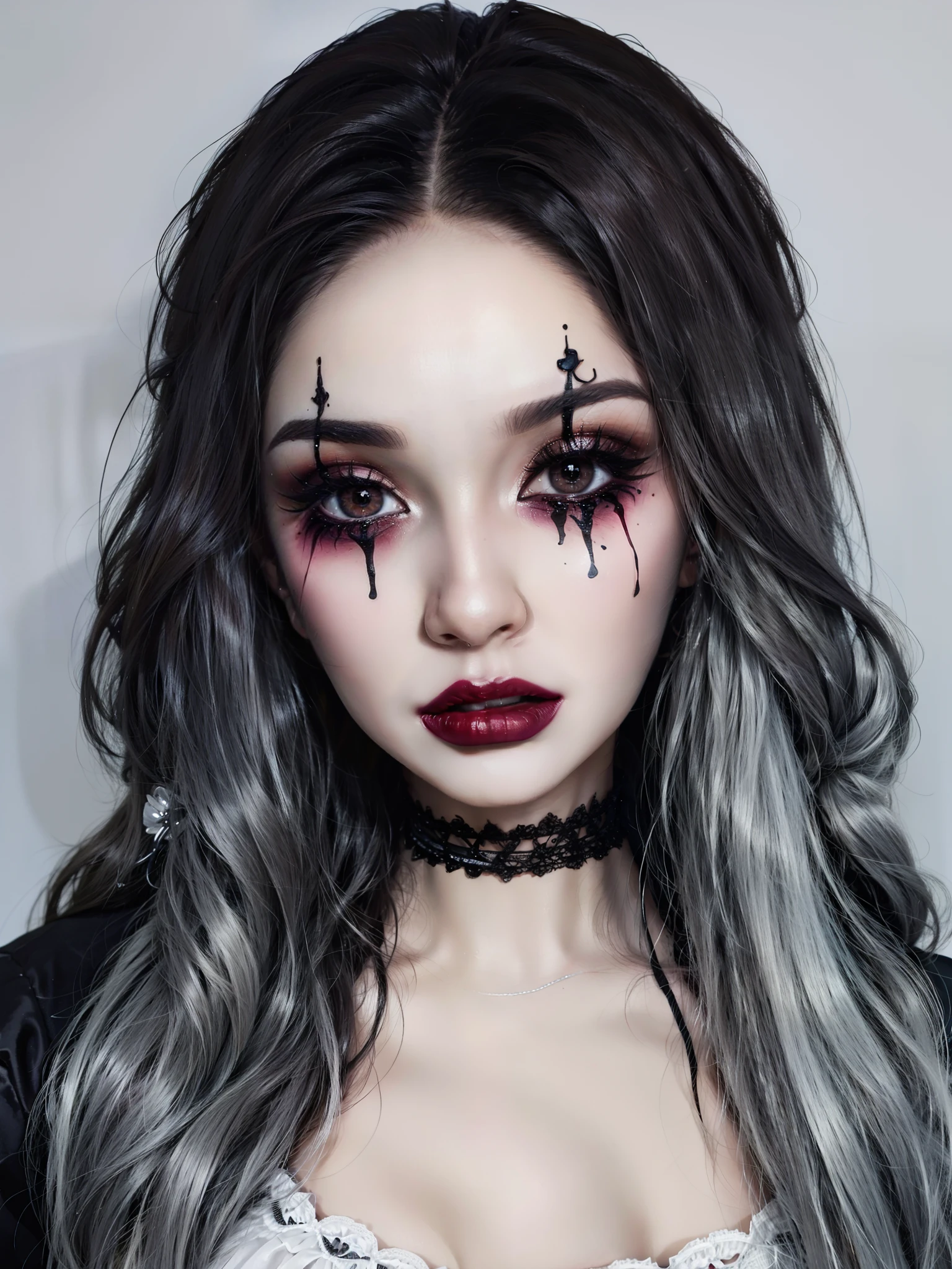 RAW photo, 1girl,South Korean idol ,  heart bun hair, HWmakeup, (Halloween costume:1.1), complex Halloween party background, (hdr, hyperdetailed:1.2),(photo: 1.3) af (realistic: 1.3), ((close-up))