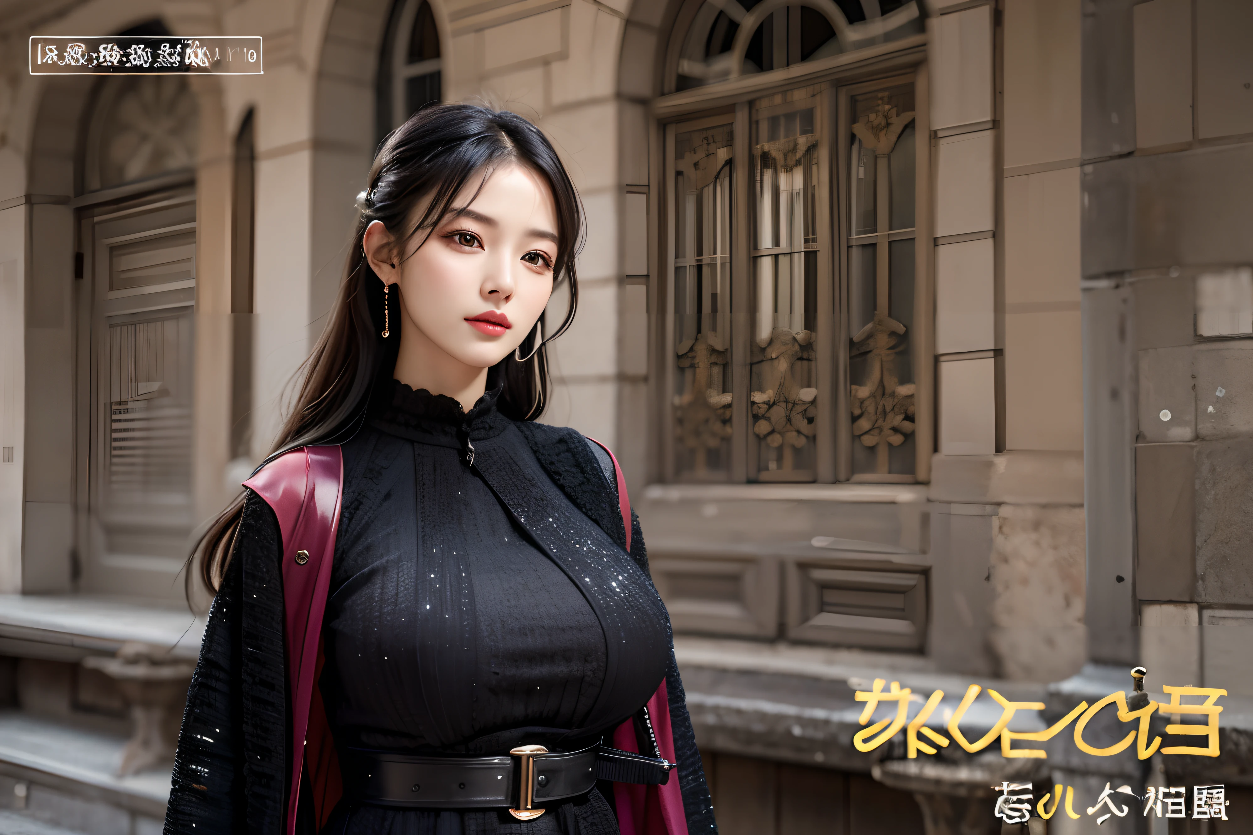 big_boobies, pure_body, clear_beautiful_face, shiny_longer_hair, black_hair, same_background, same_dress, beautiful_mature_woman, dark_eyebrow, dark_eyelashes, beautiful_nose, beautiful_waist, realistic