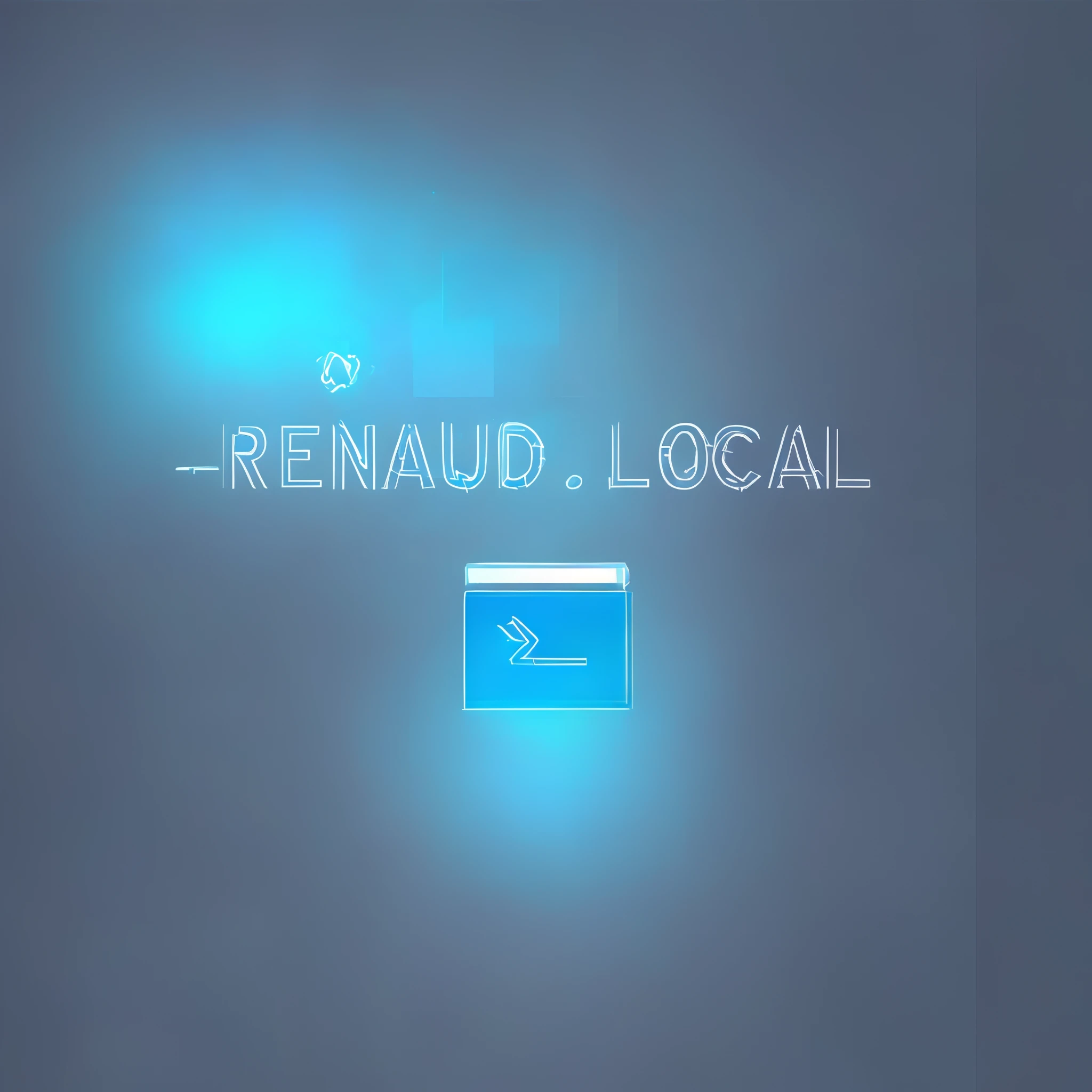 a blue square with the words renoud local in it, loadscreen”
