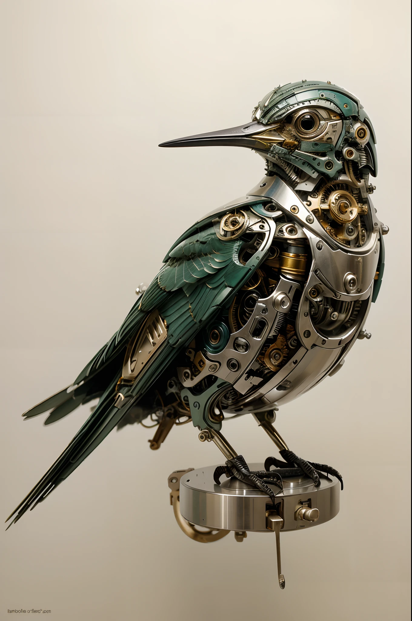 A mechanical bird, the detail