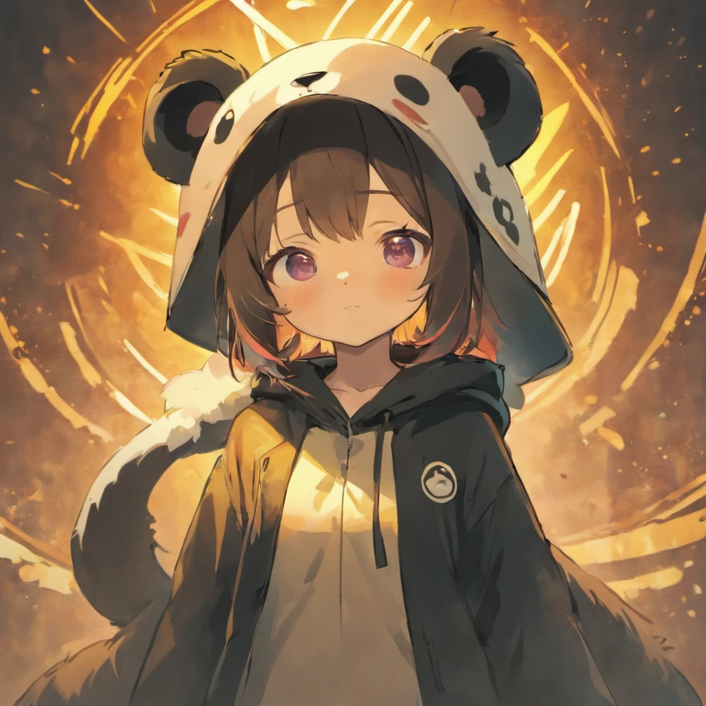 Animal panda cute wearing hat