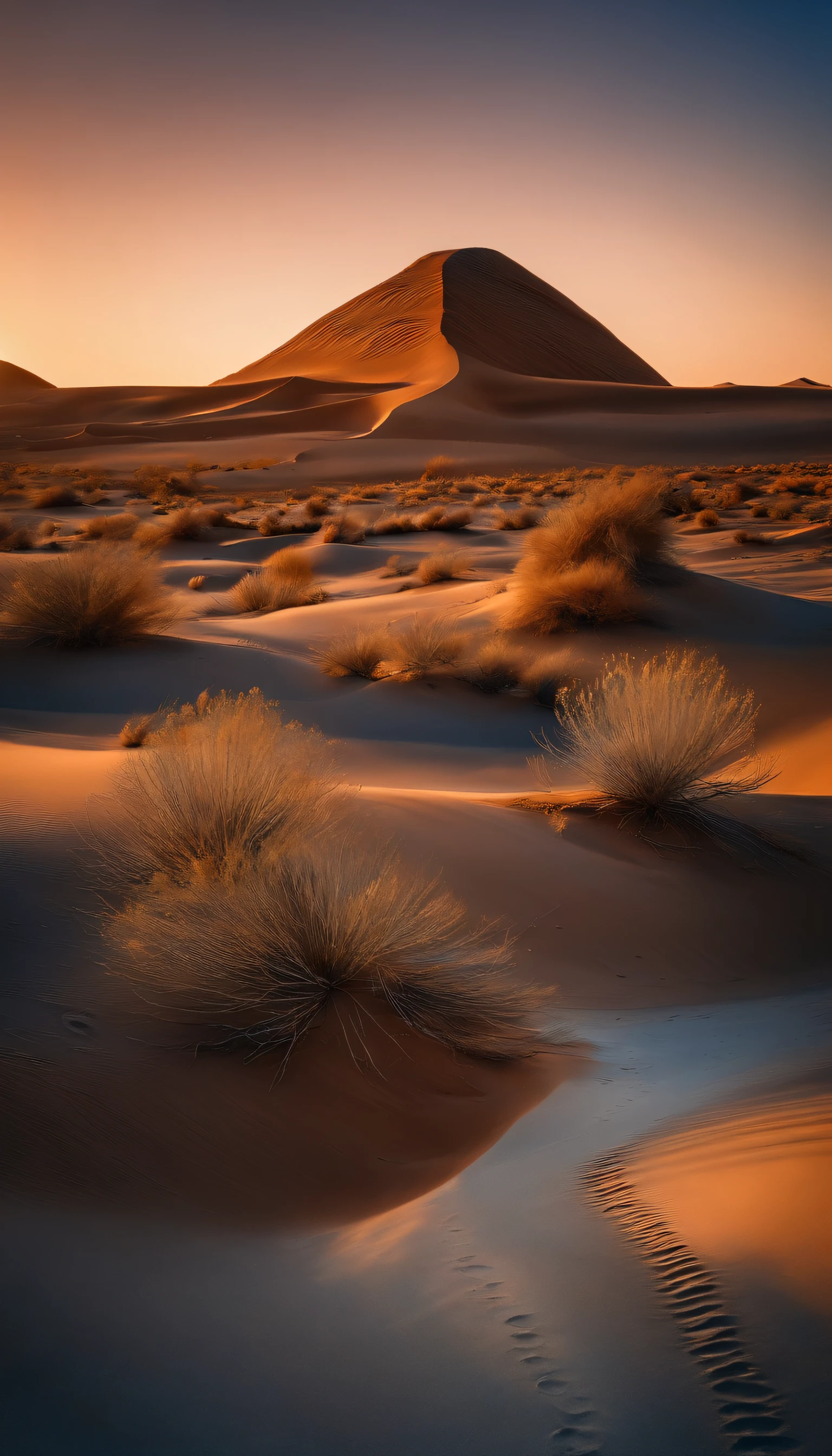 A desert，Half the sky，blue colors，starrysky，Native，high qulity，tmasterpiece，Hyper-realistic，Ultra photo realsisim，8K，super-fine，ultra - detailed，Ultra-wide angle of view，NOhumans，