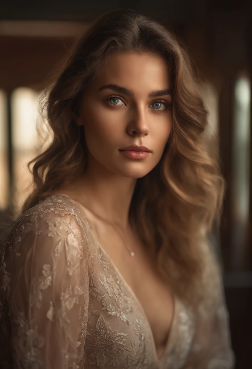 Masterpiece, absurderes, finedetail, hdr, Highly detailed face and eyes, Photoreal, Full body portrait of young woman, The background is blurred out, Headquarters photo_Portrait