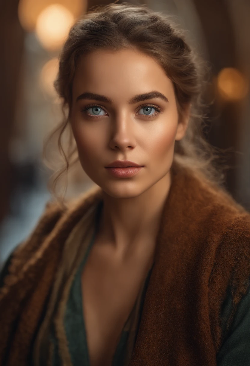 Masterpiece, absurderes, finedetail, hdr, Highly detailed face and eyes, Photoreal, Full body portrait of young woman, The background is blurred out, Headquarters photo_Portrait
