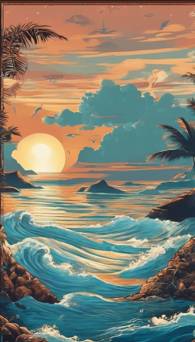 the ocean，background-image，the night，starrysky