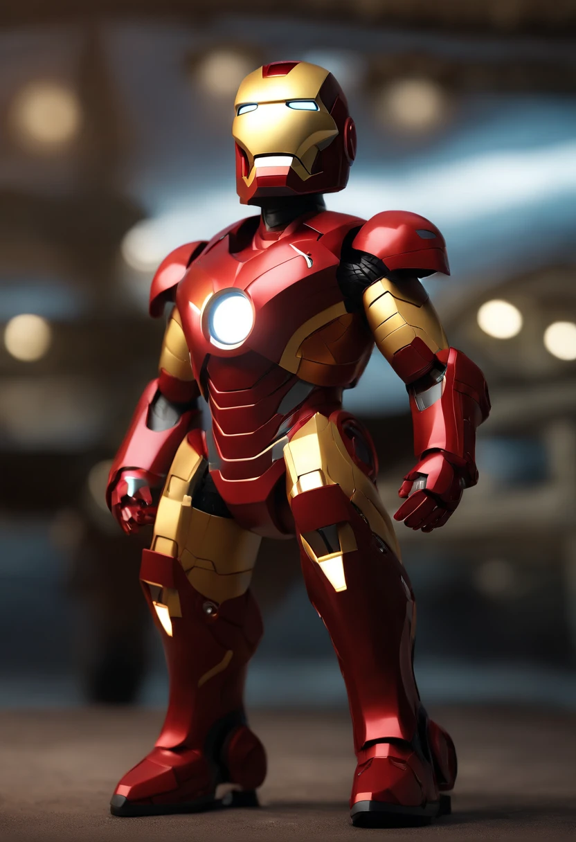 an 10 year old busty female teen cartoon character in an ironman hat and ironman backpack, (((ironman backpack))), (((ironman shirt))), ((ironman apparel))), Anime, Cute 3D rendering, Unreal engine 5, Anime style, 8 K, 3d rendering, surreal adventure rendering, anime 3D, 3d rendering