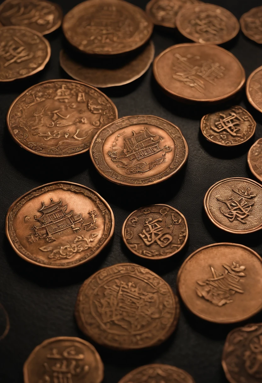 A string of Chinese-style copper coins,There are no characters,Only copper coins,Fine,uncanny,Awakened