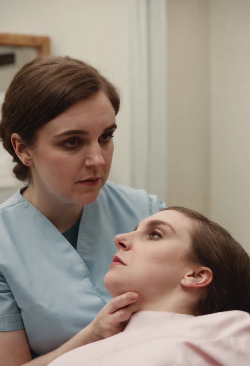 Lena Dunham having an abortion performed on her