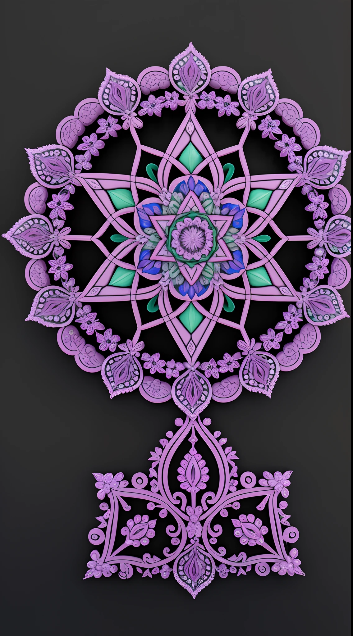 Mandala 3D Ecstasy lilas