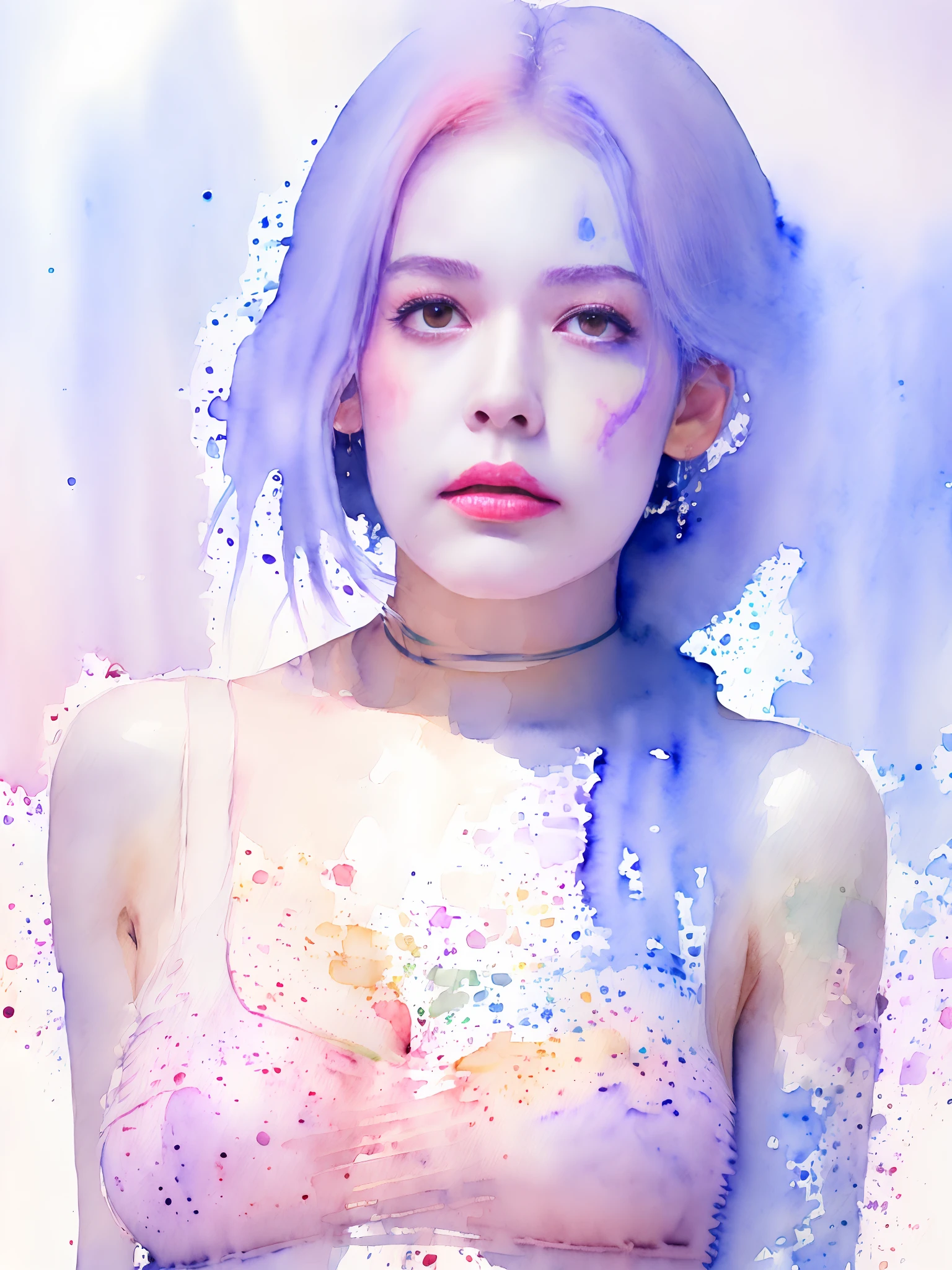(Watercolor style:1.9),Young Sensual Gravure Idol、beautiful girls face、Young cute gravure idol、奈良美智、Young Gravure Idol、If々Japan Girl、Close up of Rain Iwakura、Pull Shorthair、Photos taken with Sony A7R,undergarment:1.3,(huge-breasted:1.1),((Top image quality、8K、masuter piece、:1.3))、Super fine face、Ultra Fine Lips、Fine Eye、二重まぶた、full body Esbian、Ultra-fine lips、Breakdown、二重まぶた:1.2(Photorealsitic、Raw photography、top-quality:1.4)、Al Eyes、beautidful eyes、(real looking skin)、Beautiful skin、The ultra -The high-definition、the golden ratio、(1 girl in)、