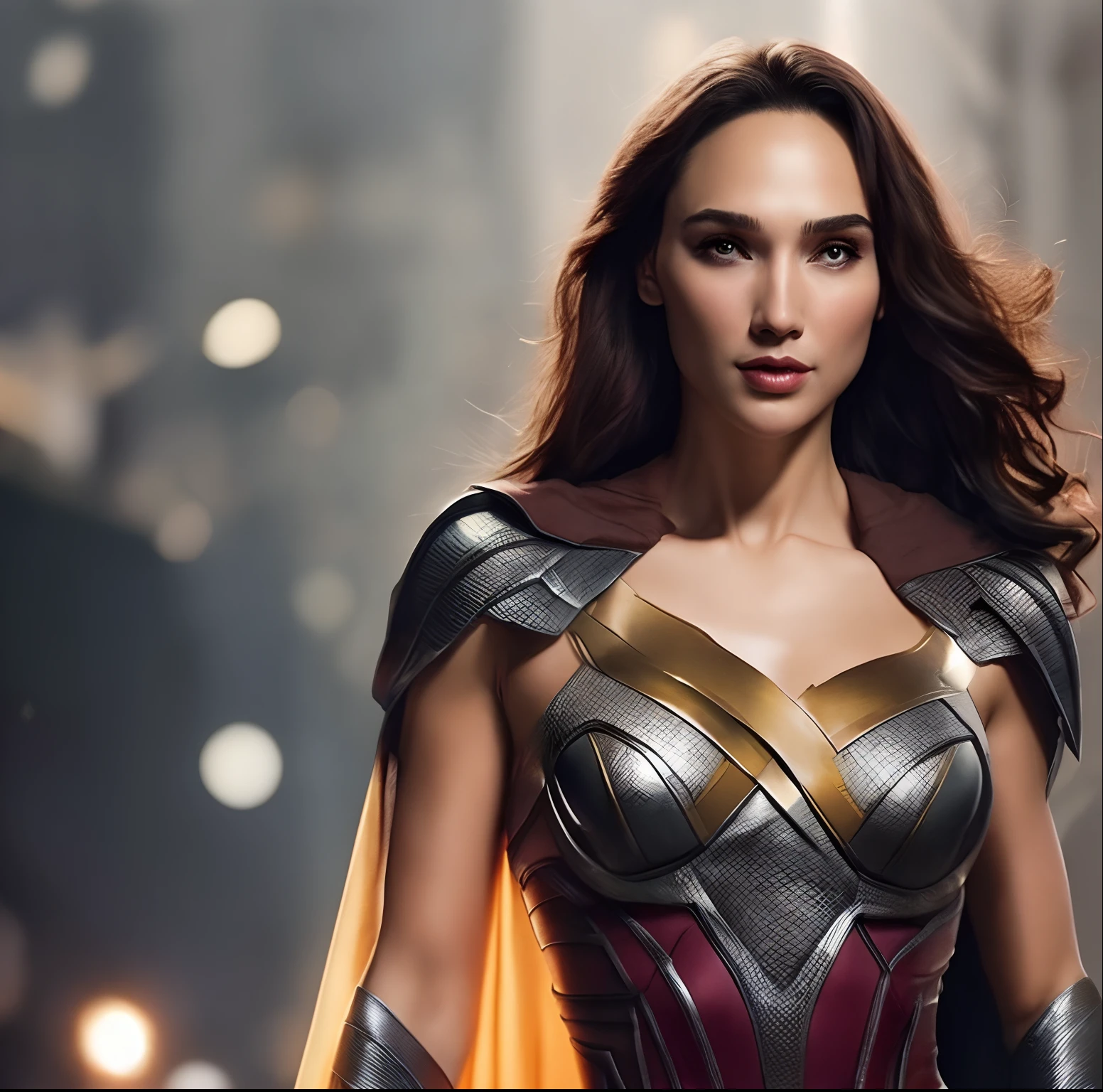 Mulher maravilha Gal Gadot montando um travesseiro