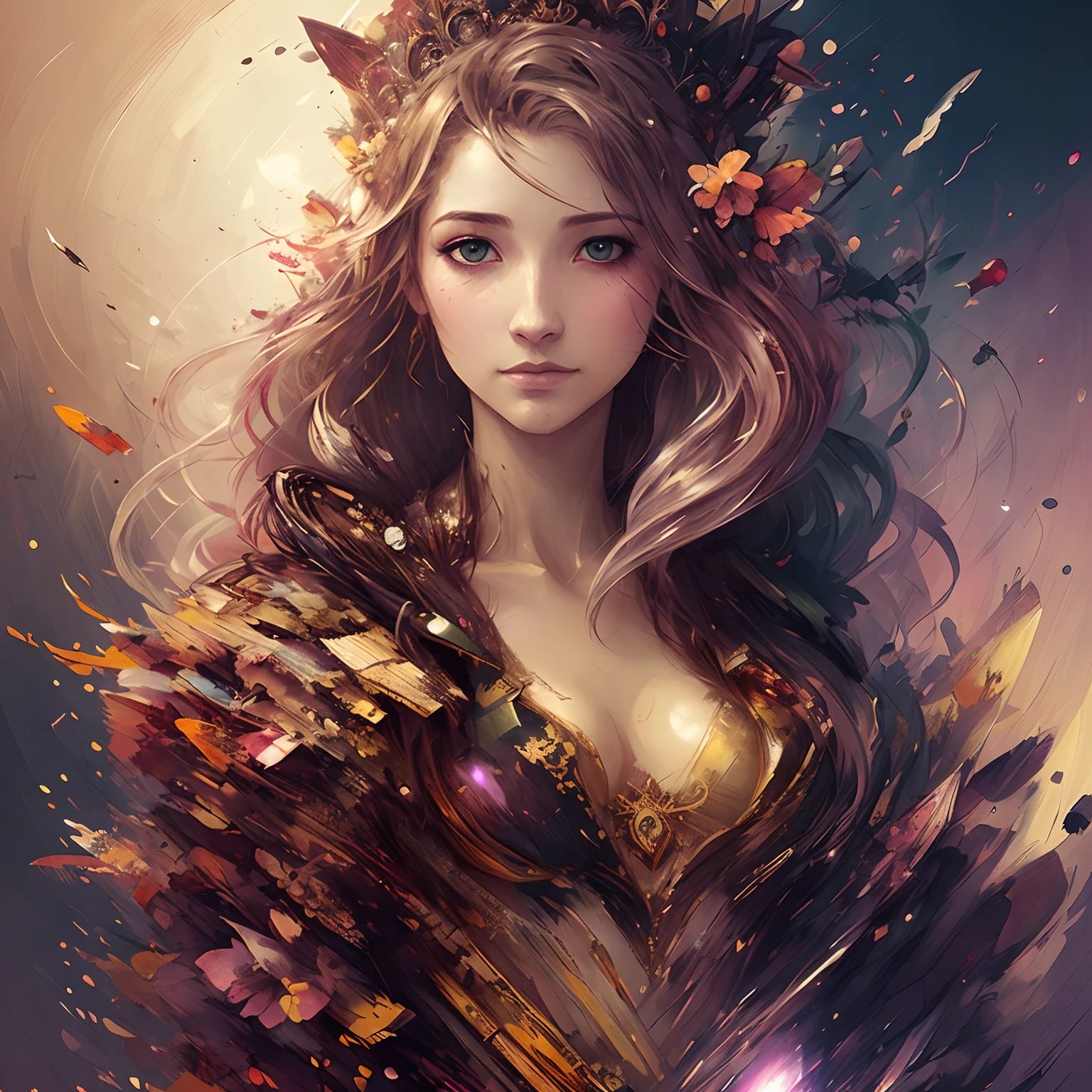 Emily Rudd is a vampire queen, redhead, sitting in a throne, pale skin, messy hair, Full body, Beautiful anime waifu style girl,hyperdetailed painting, luminism, art by Carne Griffiths and Wadim Kashin concept art, dark background, abstract beauty, approaching perfection, pure form, golden ratio, minimalistic, dark atmosphere, unfinished, concept art, by Brian Froud and Carne Griffiths and Wadim Kashin and John William Waterhouse, intricate details, 8k post production, high resolution, hyperdetailed, trending on artstation, sharp focus, studio photo, intricate details, highly detailed, by greg rutkowski