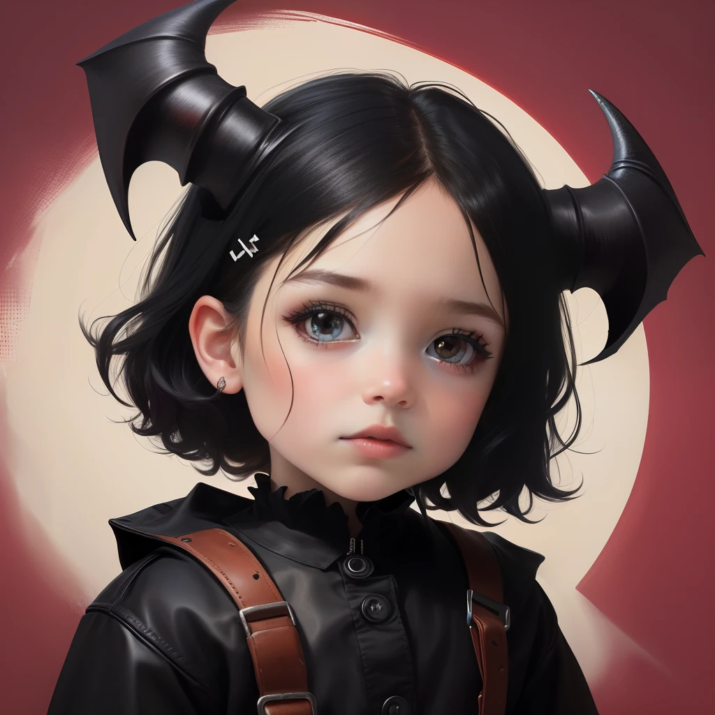 Toddler goth demon clip art