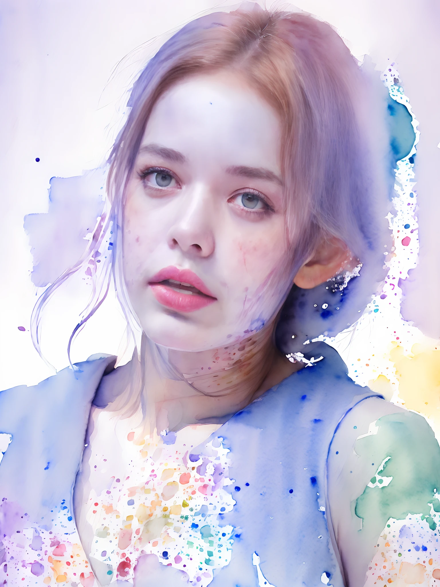 (watercolor paiting:1.8),Young Sensual Gravure Idol、beautiful girls face、Young cute gravure idol、奈良美智、Young Gravure Idol、If々Japan Girl、Close up of Rain Iwakura、Pull Shorthair、Photos taken with Sony A7R,undergarment:1.3,(huge-breasted:1.2),((Top image quality、8K、masuter piece、:1.3))、Super fine face、Ultra Fine Lips、Fine Eye、二重まぶた、(Hands raised)、(A sexy:1.2)、full body Esbian、Super fine face、Ultra-fine lips、Breakdown、二重まぶた:1.2,(Photorealsitic、Raw photography、top-quality:1.4)、Al Eyes、beautidful eyes、(real looking skin)、Beautiful skin、The ultra -The high-definition、the golden ratio、(1 girl in)、