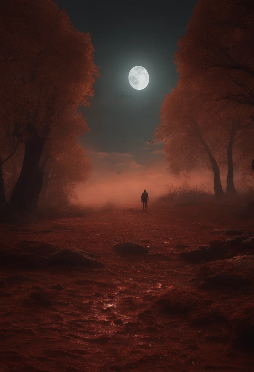 (Best quality,4K,8K,A high resolution,Masterpiece:1.2),Ultra-detailed,Red clay with countless eyes, The ground made up of pieces of meat,The ground is covered with huge eyes, A little boy stood on it, All eyes were on him, Haunting atmosphere, eerie, mysterious, somber lighting, Vivid colors, Horror, Surreal, Dreamlike, Abandoned landscape