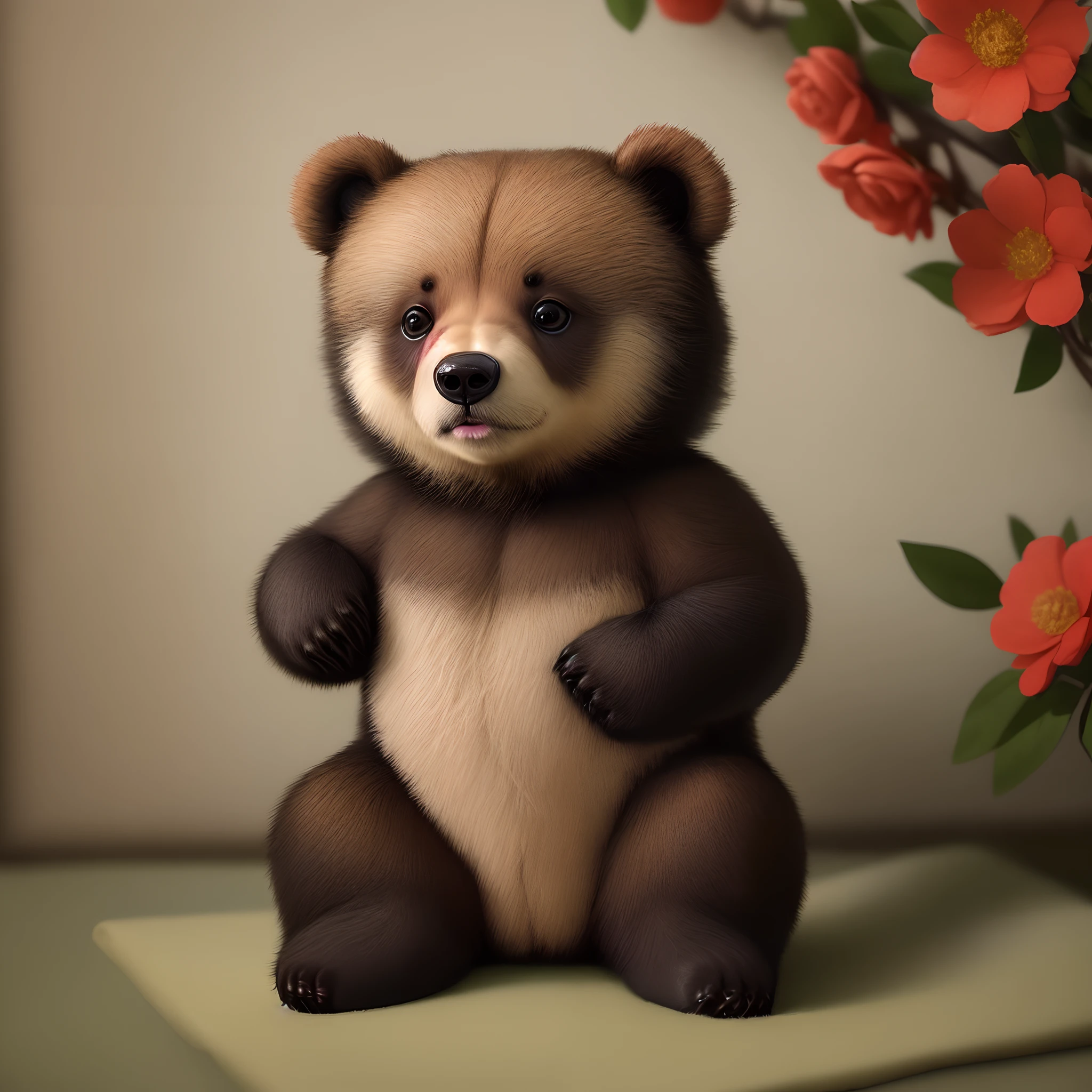 With a Chinese tax cap，Cute little bear image
