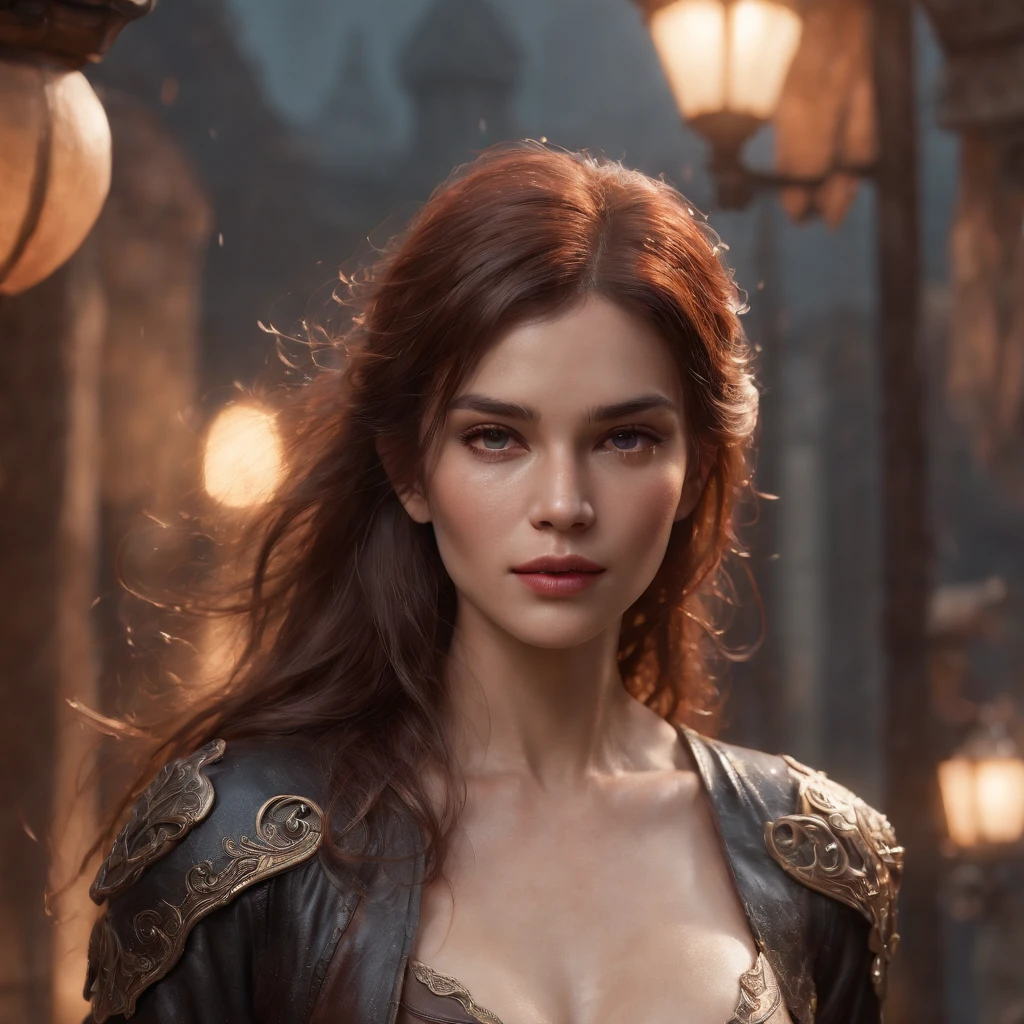 (professional 3d render:1.3) af (Realistic:1.3) most beautiful artwork photo in the world，Features soft and shiny female heroes, ((Epic hero fantasy muscle man rough wet hero angry looking long hair short beard and ferocious expression in dynamic pose, Fantastic location, Majestic cluttered environment)), Full body 8K unified rendering, action  shot, skin pore, very dark lighting, heavyshading, Detailed, Detailed face, (vibrant, photograph realistic, Realistic, Dramatic, Dark, Sharp focus, 8K), (Old leather garments damaged by weathering:1.4), ((((Wear fur)))), (Intricate:1.4), decadent, (Highly detailed:1.4), Digital painting, rendering by octane, art  stations, concept-art, smooth, Sharp focus, illustration, Art germ, (loish:0.23), wlop ilya kuvshinov, and greg rutkowski and alphonse mucha gracias, (Global illumination, Studio light, volumettic light), heavy rain, particles floating, lotr, fantasy, elf, full bodyesbian, ((Dark and ancient city background:1.3)),CGSesociety,art  stations