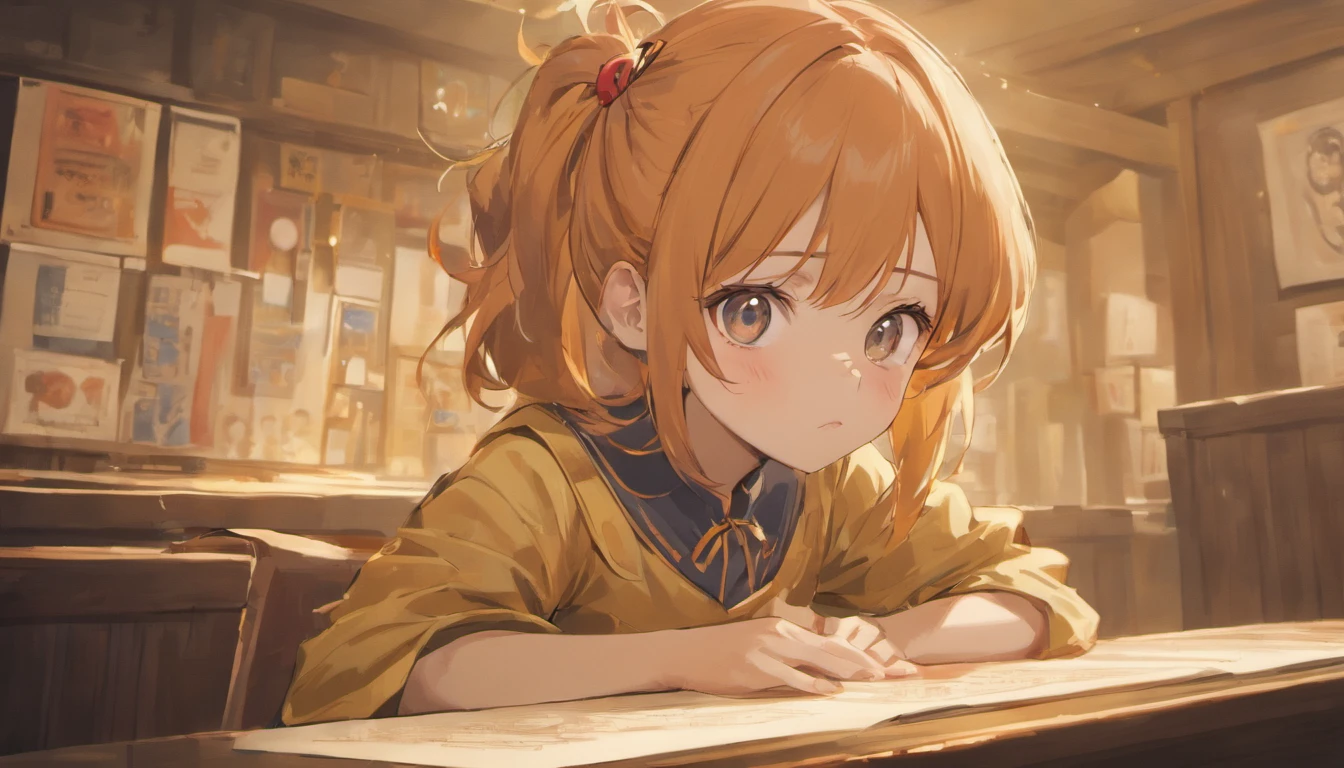 (best quality,4k,8k,highres,masterpiece:1.2),ultra-detailed,(realistic,photorealistic,photo-realistic:1.37),1girl,looking at viewer,beautiful detailed eyes,beautiful detailed lips,extremely detailed eyes and face,longeyelashes,one piece,namiOP,school uniform,school,school desk,solo