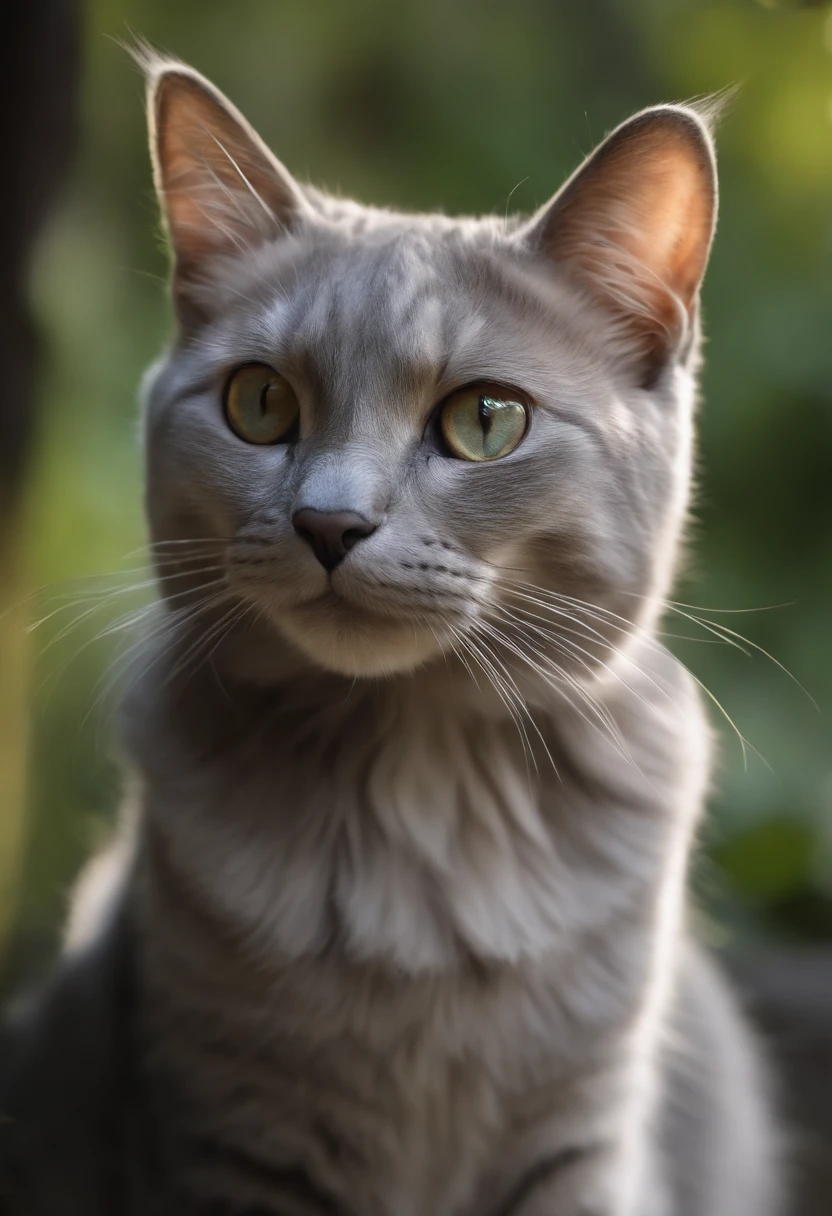 "(best quality,highres,ultra-detailed,realistic:1.2),fluffy gray cat head,cute,soft fur,beautiful detailed eyes and nose,adorable expression,whiskers,piercing eyes,majestic,serene,playful,detailed fur texture,subtle lighting,masterpiece:1.1,vivid colors"