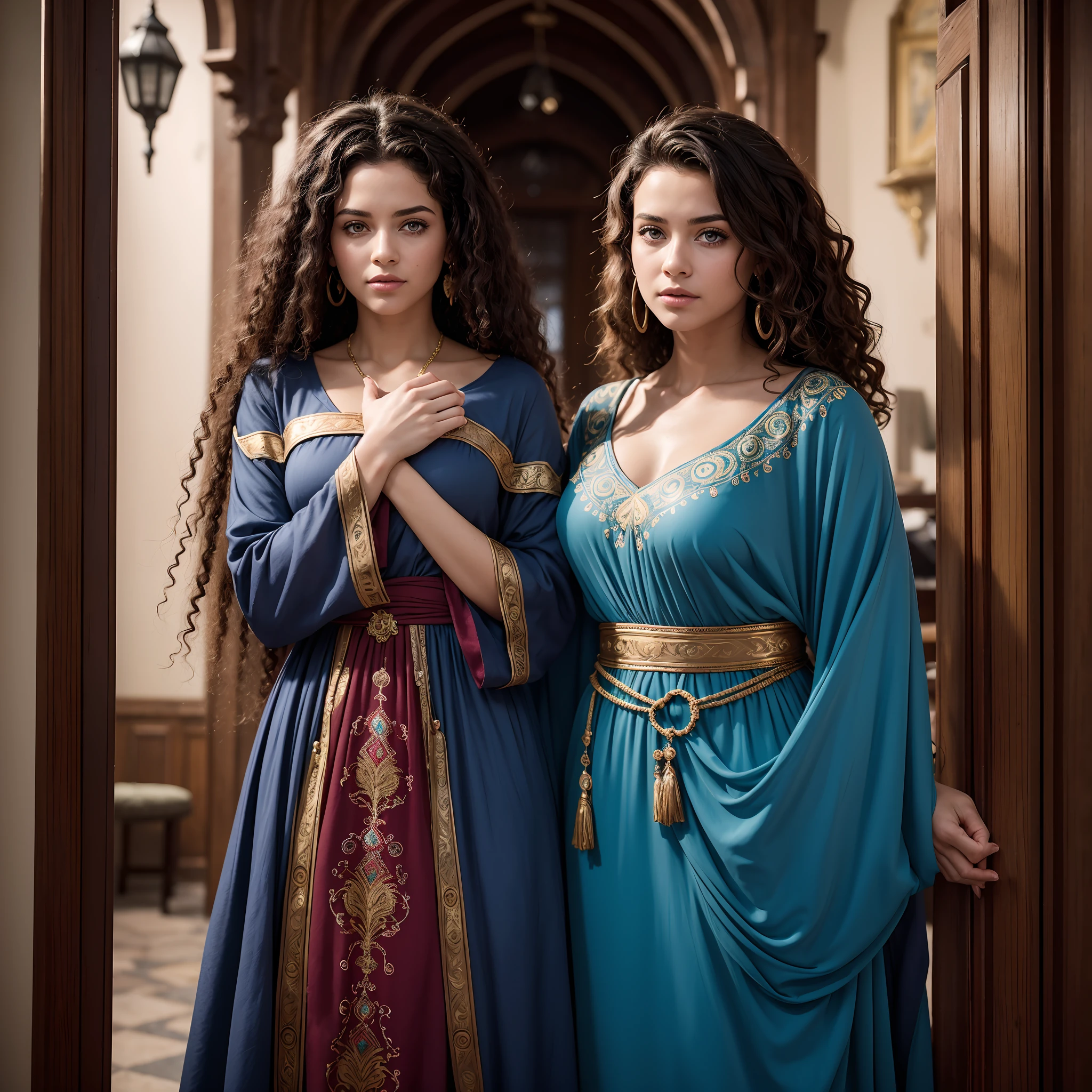 create the image of Paulina and Paola from The Usurper