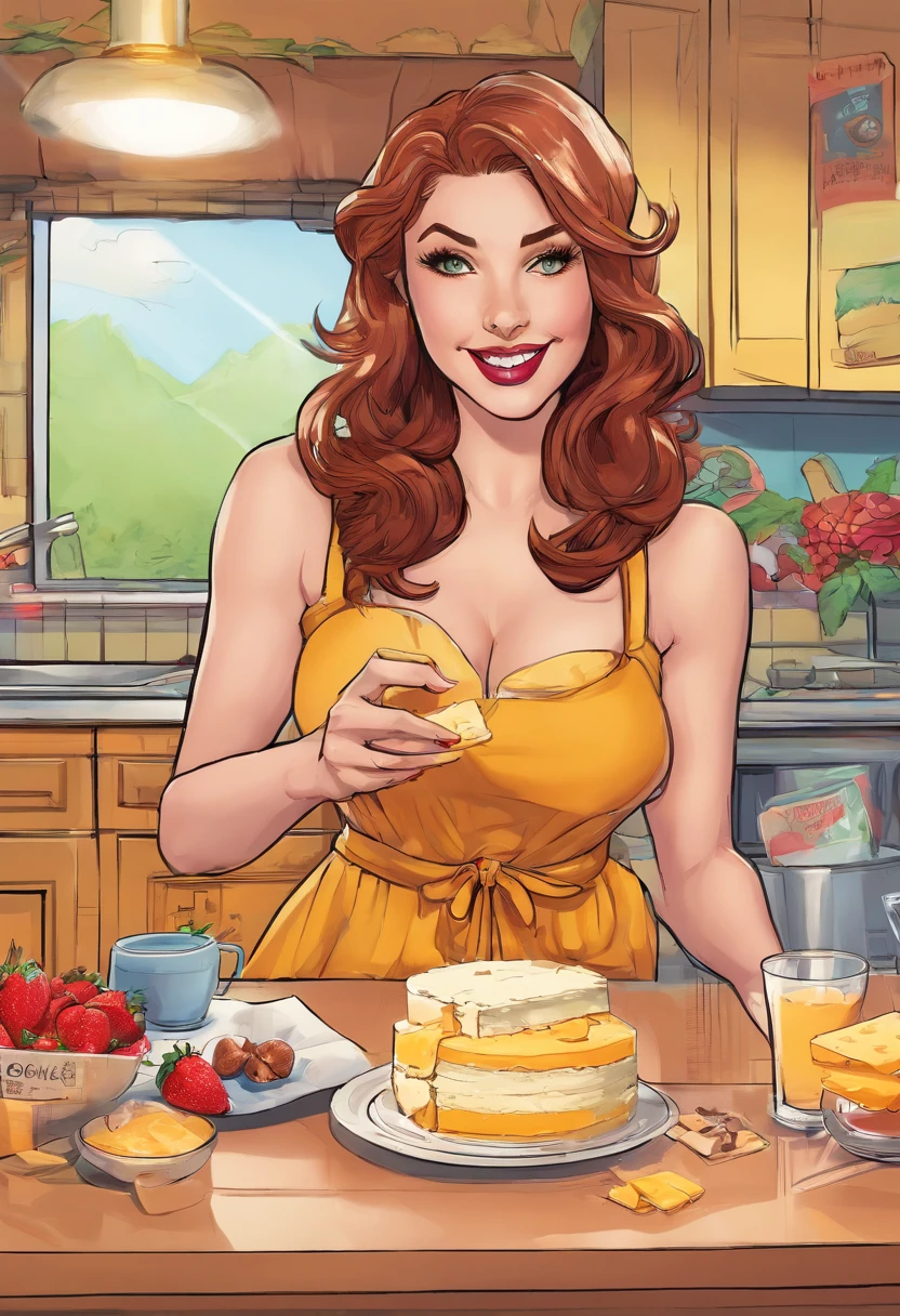 Superman ejaculating on Poison Ivy's tits, High quality, best quality, masterpiece, nsfw, 1boy, 1girl, cumshot, lots of cum on tits, cum dripping from chin, mature woman, curves, long wavy redhead hair, green eyes. screaming orgasm. cleavage. black leotard, side view